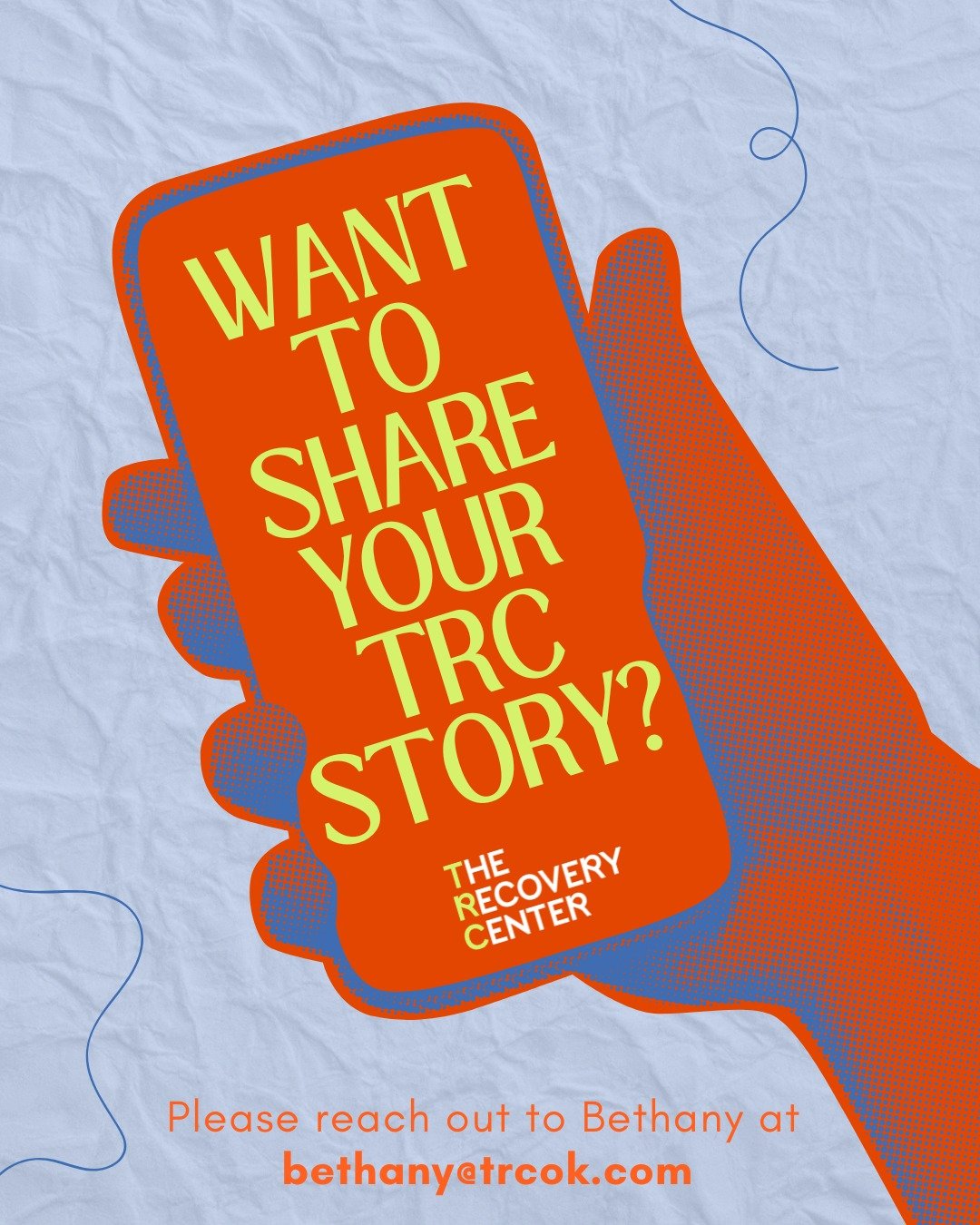 Has TRC been part of your recovery journey? We&rsquo;d love to hear your story. 💙

For our upcoming fundraising event, we&rsquo;re looking to highlight the voices and experiences of people who have walked through our doors and found hope, healing, o