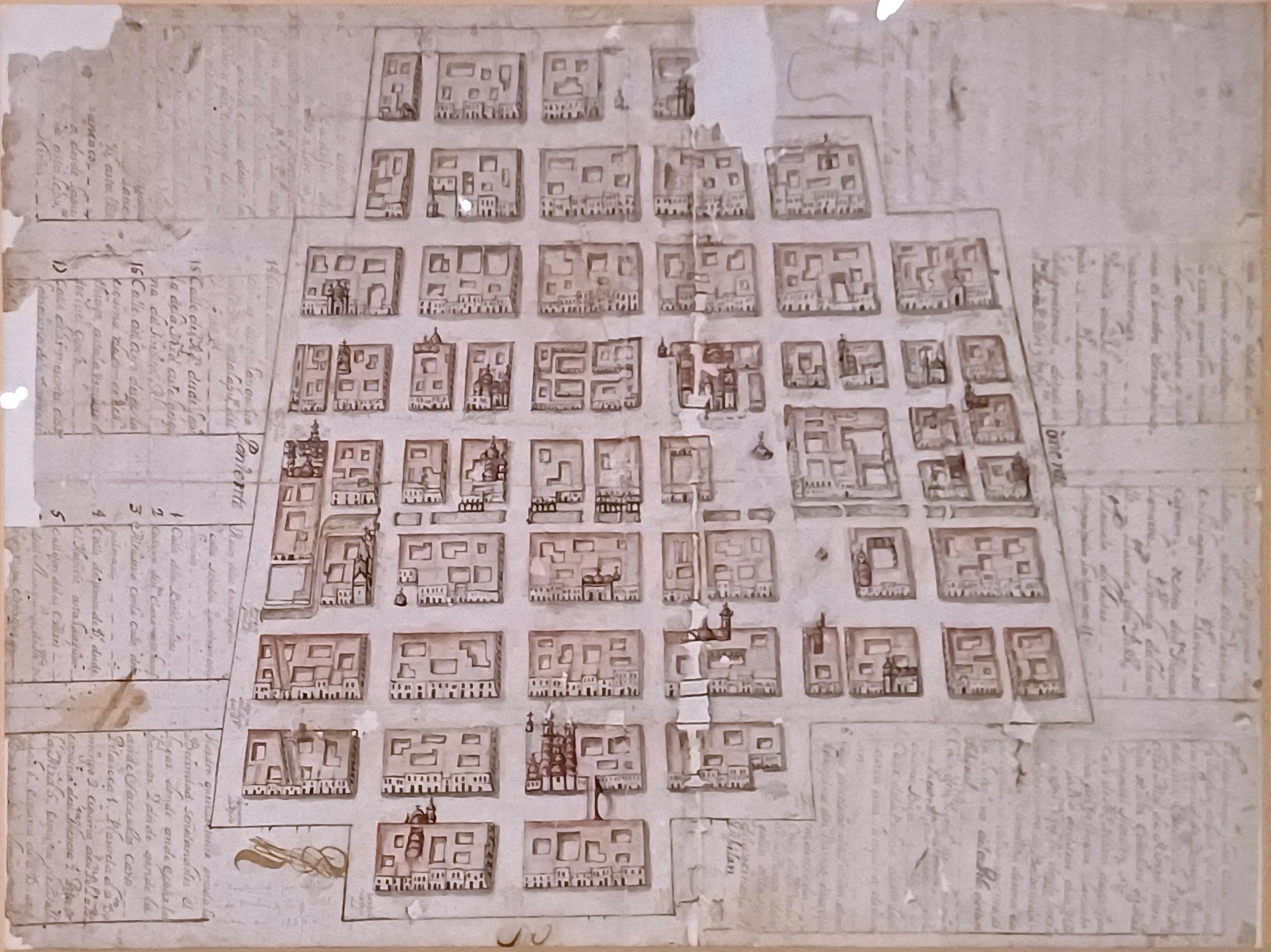 Mexico City Map, 1720