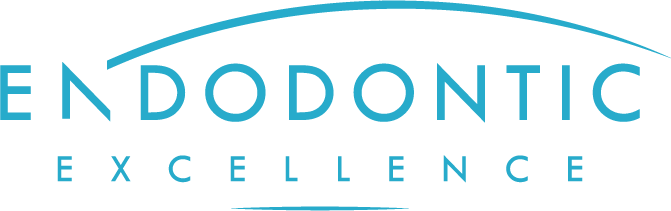 Logo for Endodontic Excellence featuring a stylized arch and text.