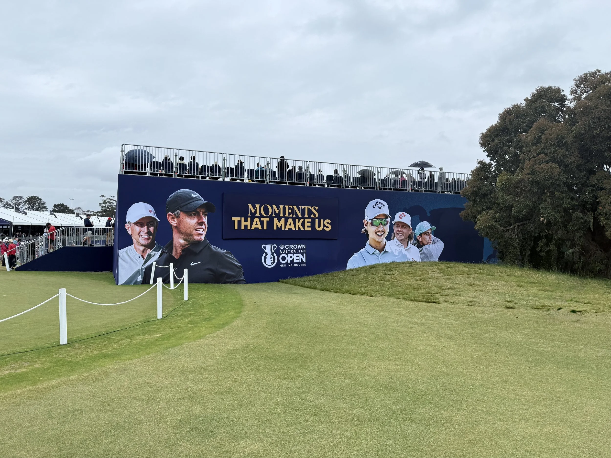 Crown Australian Open branding frames Rory McIlroy’s Royal Melbourne appearance as Australia steps into world golf spotlight.