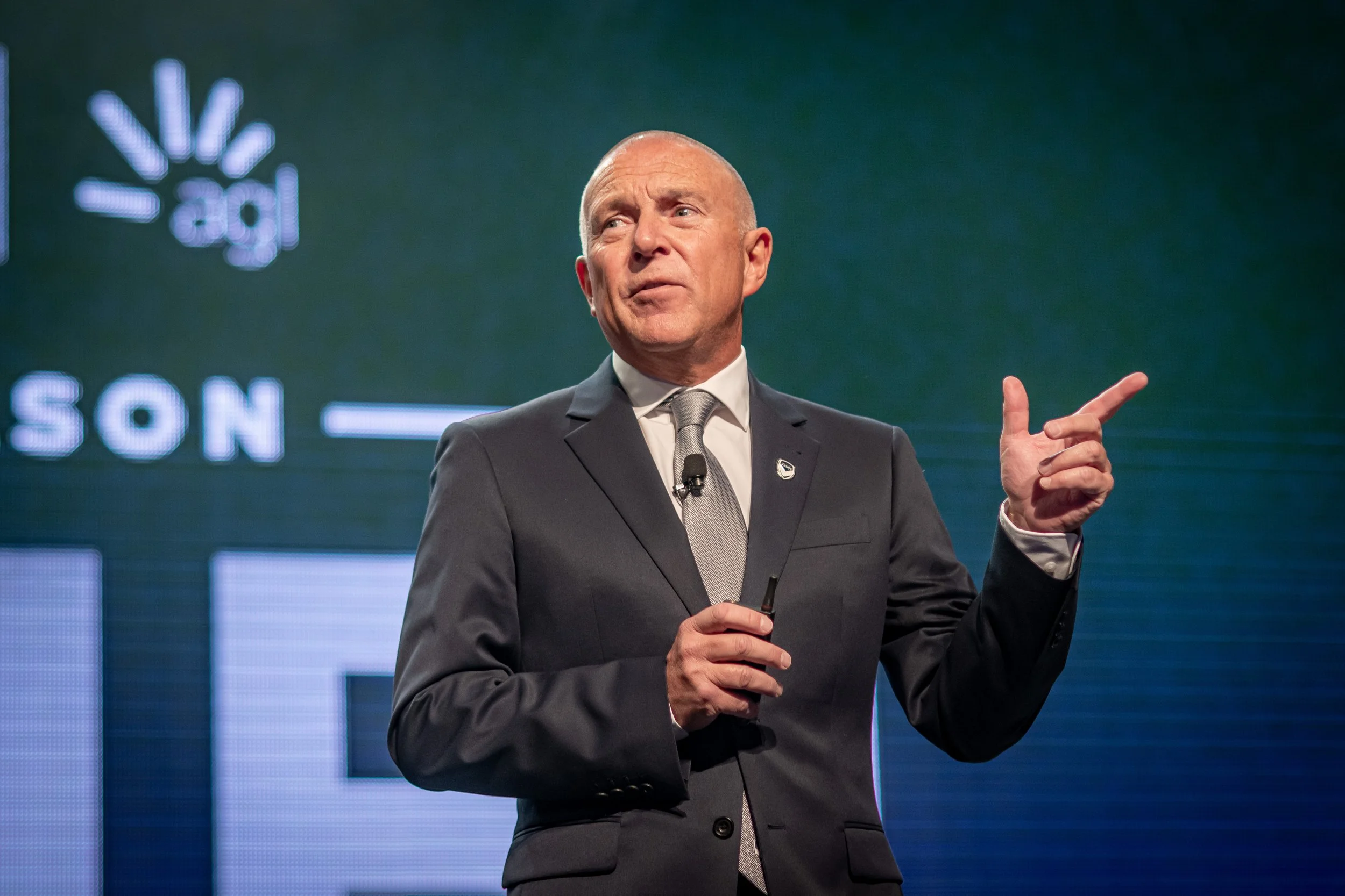 Paul Barber speaking the Melbourne Victory VIB Season Launch