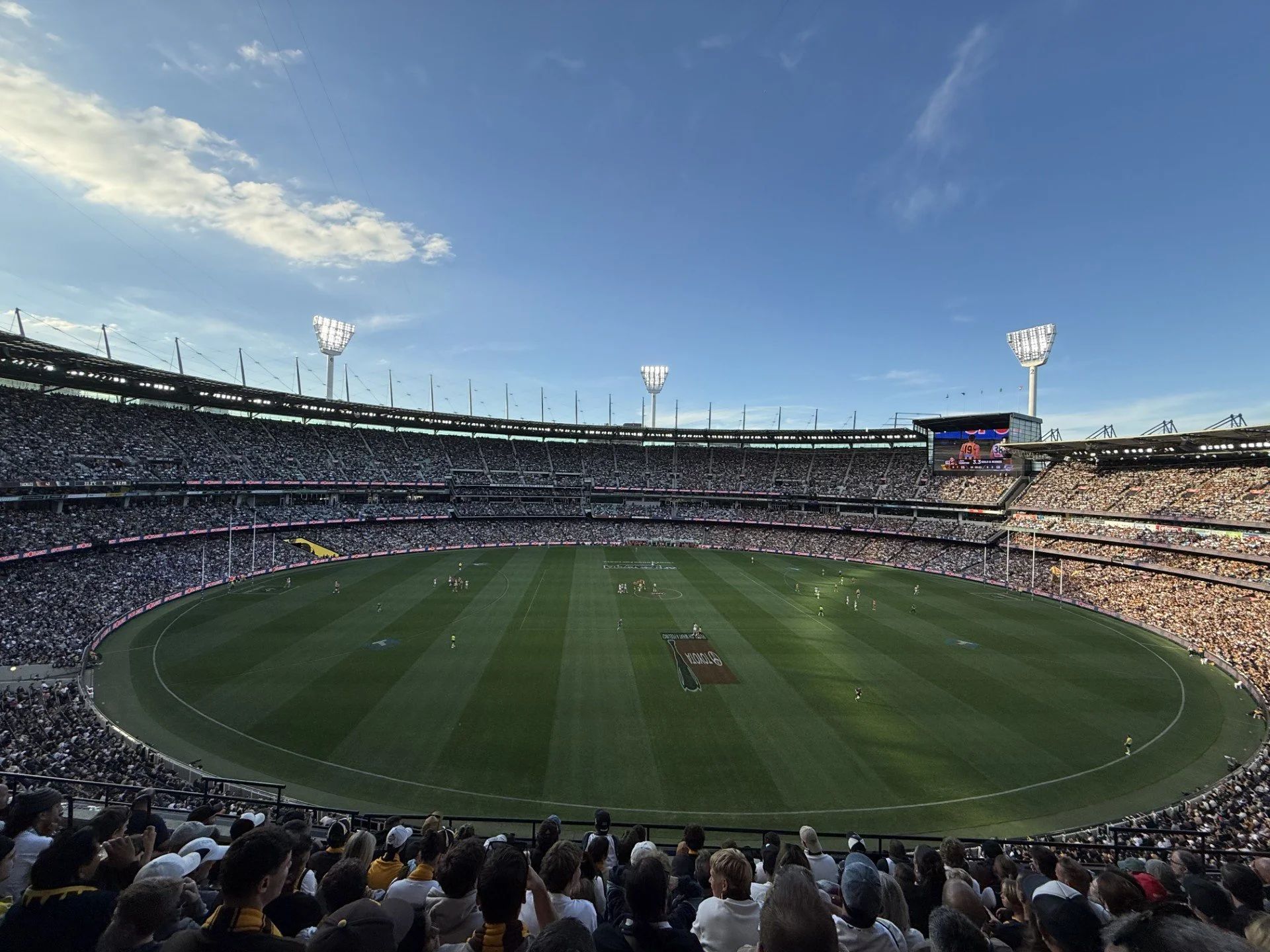  A full house at the MCG for the Easter Monday match between Hawthorn and Geelong 