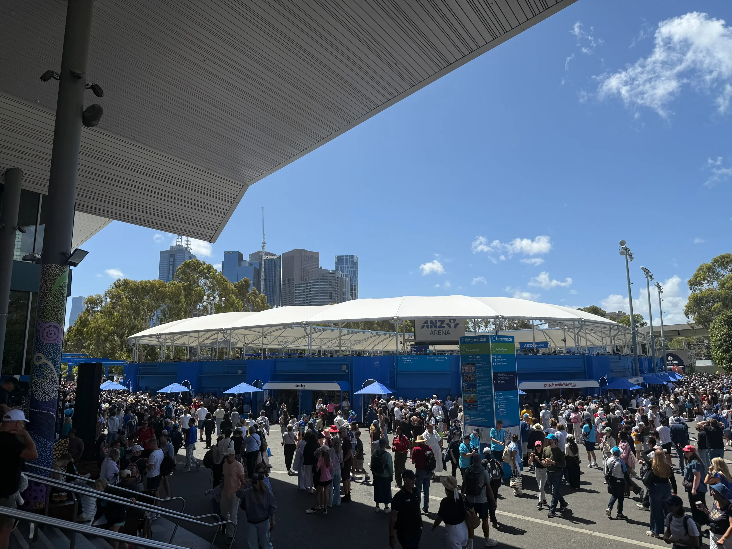 ANZ Arena is a relatively new addition to the precinct, but is unmissable right next to the main entrance.