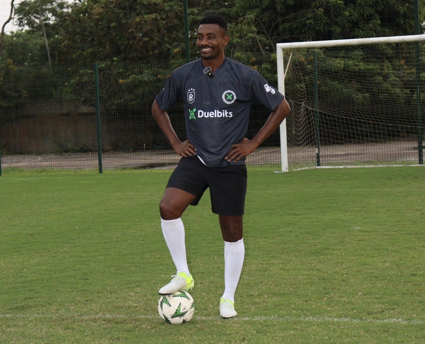 Salomon Kalou at his unveiling as Duelbits Ambassador