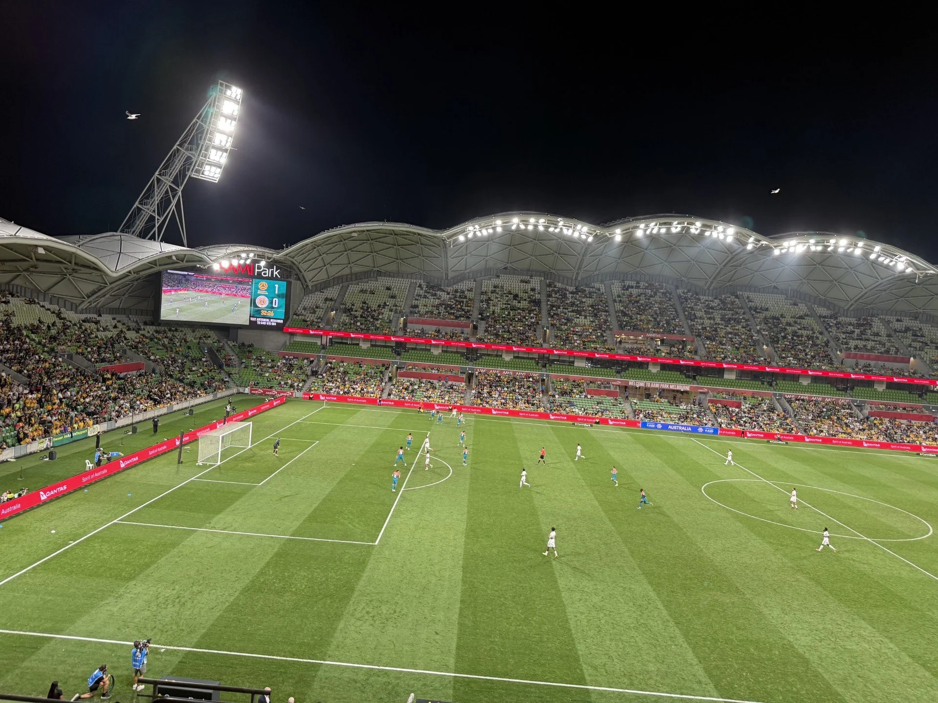 Australia v Curacao with sponsorship