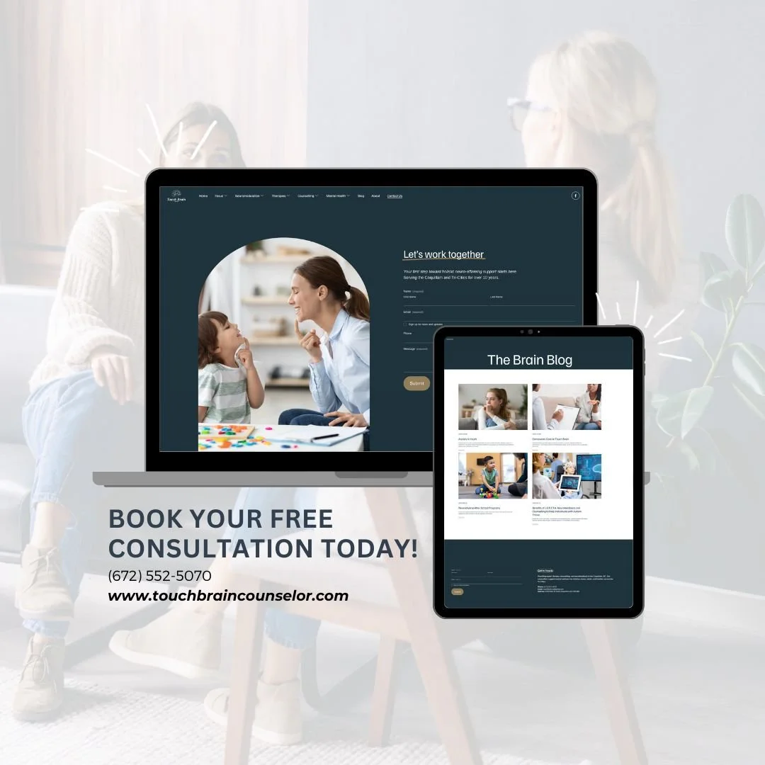 Visit us at Touch Brain Counselor, where compassionate, neuro-affirming care supports minds of all ages.

Our team specializes in neurofeedback, play therapy, and art-based approaches tailored to each individual&rsquo;s needs.

We proudly support ind