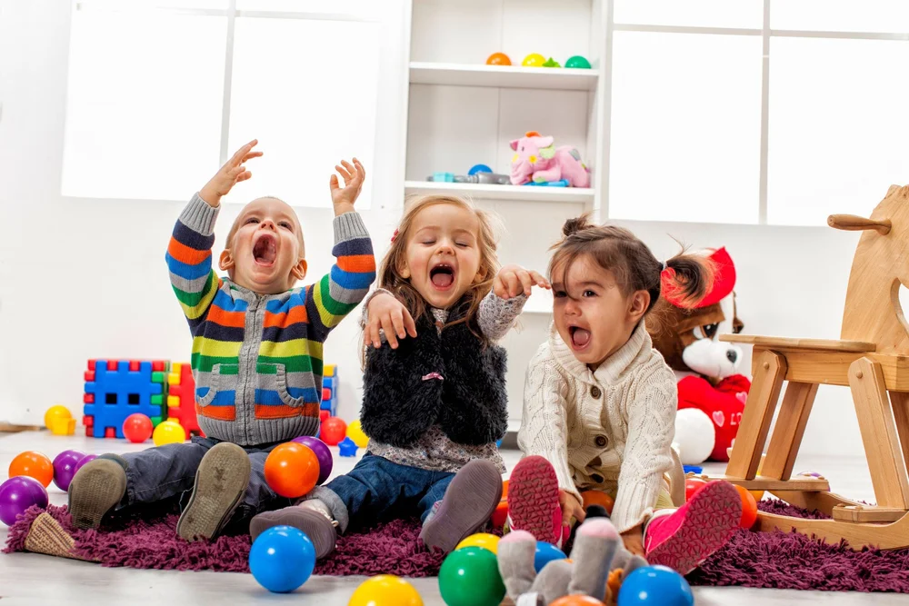 Child participating in a structured learning activity