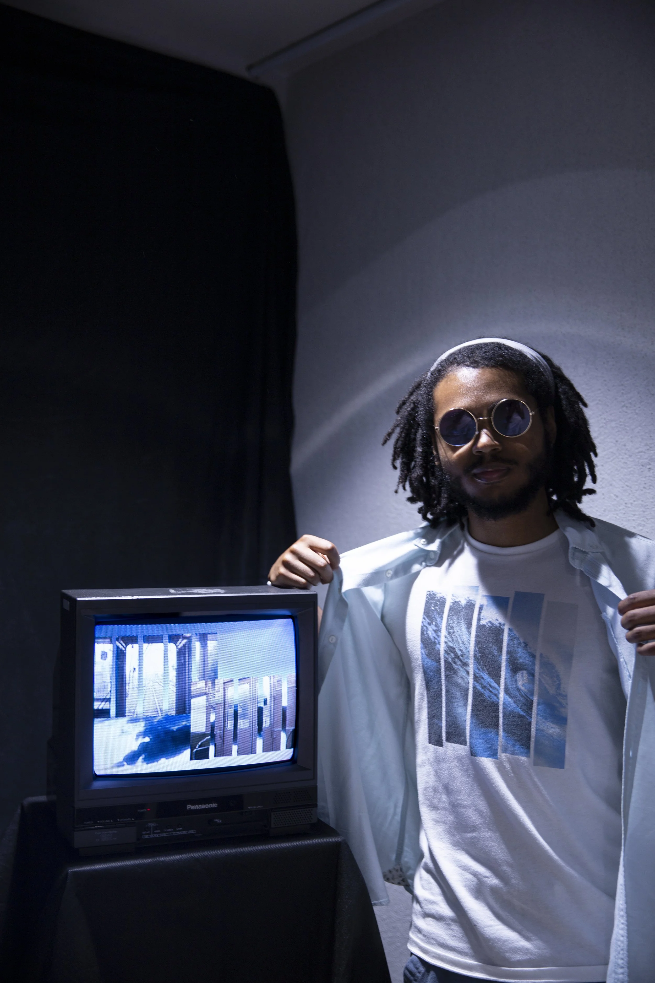 Sterling Smith posing next to Around You/Me