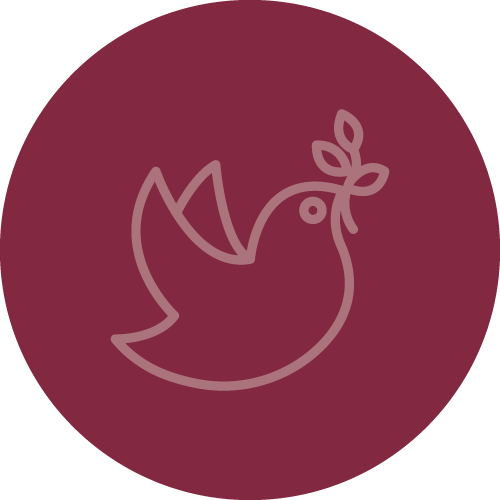 Icon of a dove for a christian women's group.