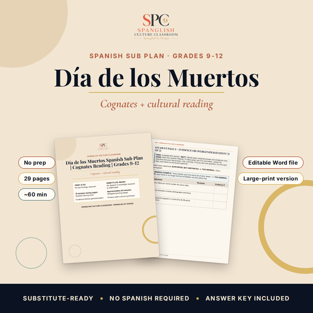 Dia_de_los_Muertos_Spanish_Sub_Plan_Cognates_TPT_Cover.png