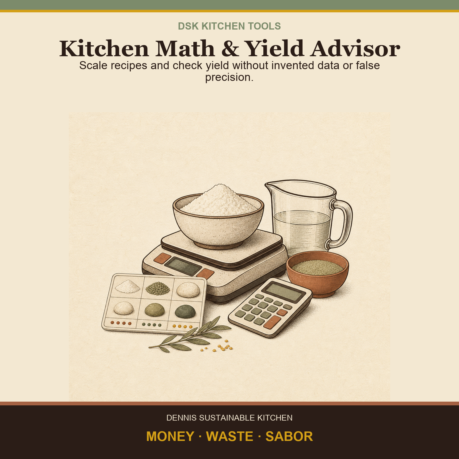 Kitchen Math & Yield Advisor