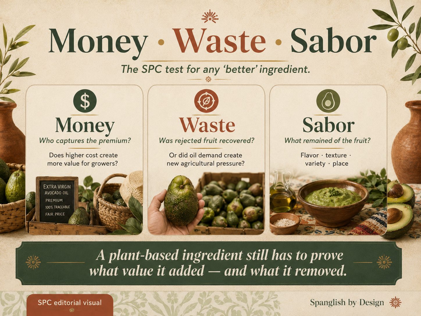 The SPC test for any “better” ingredient. Original SPC editorial visual.