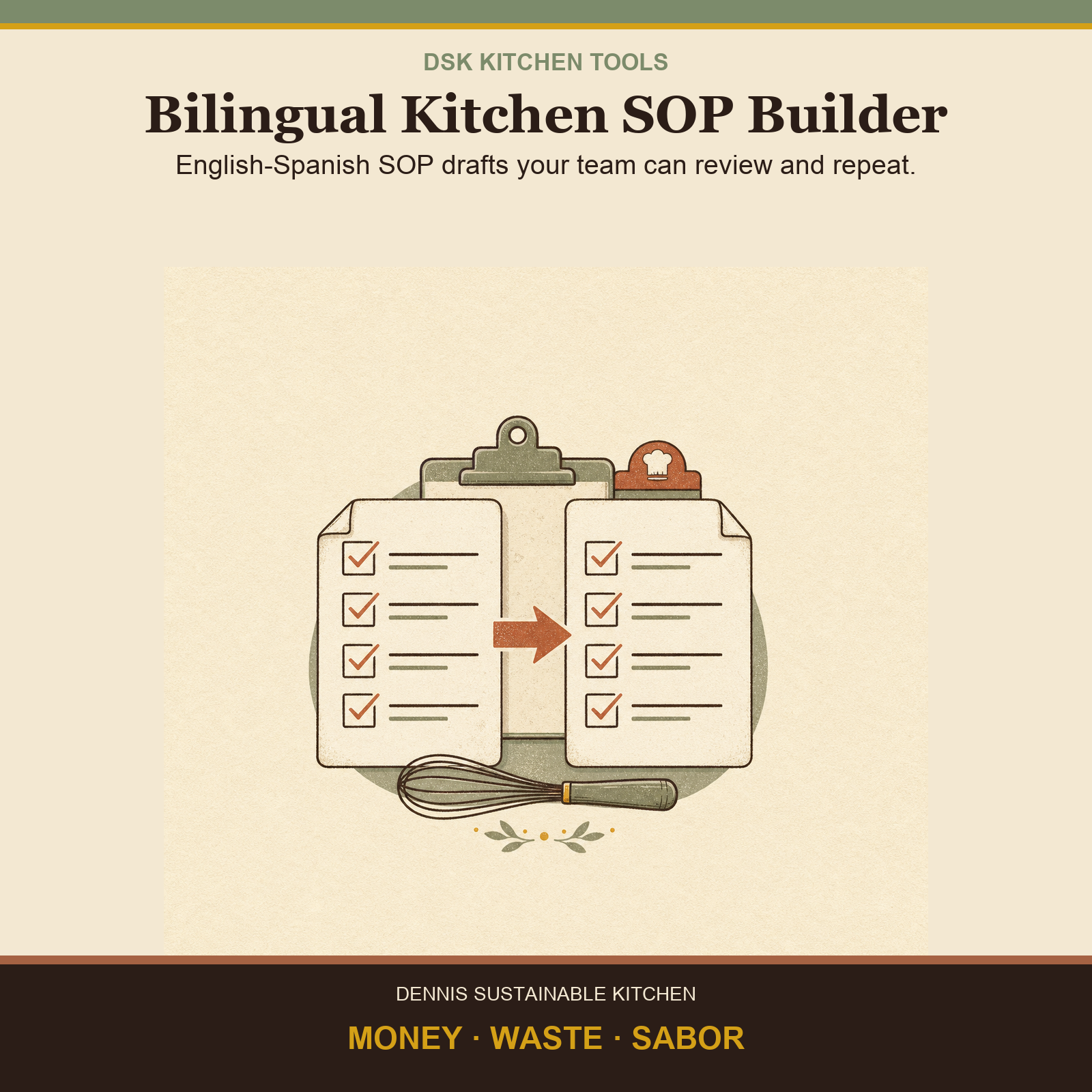Bilingual Kitchen SOP Builder
