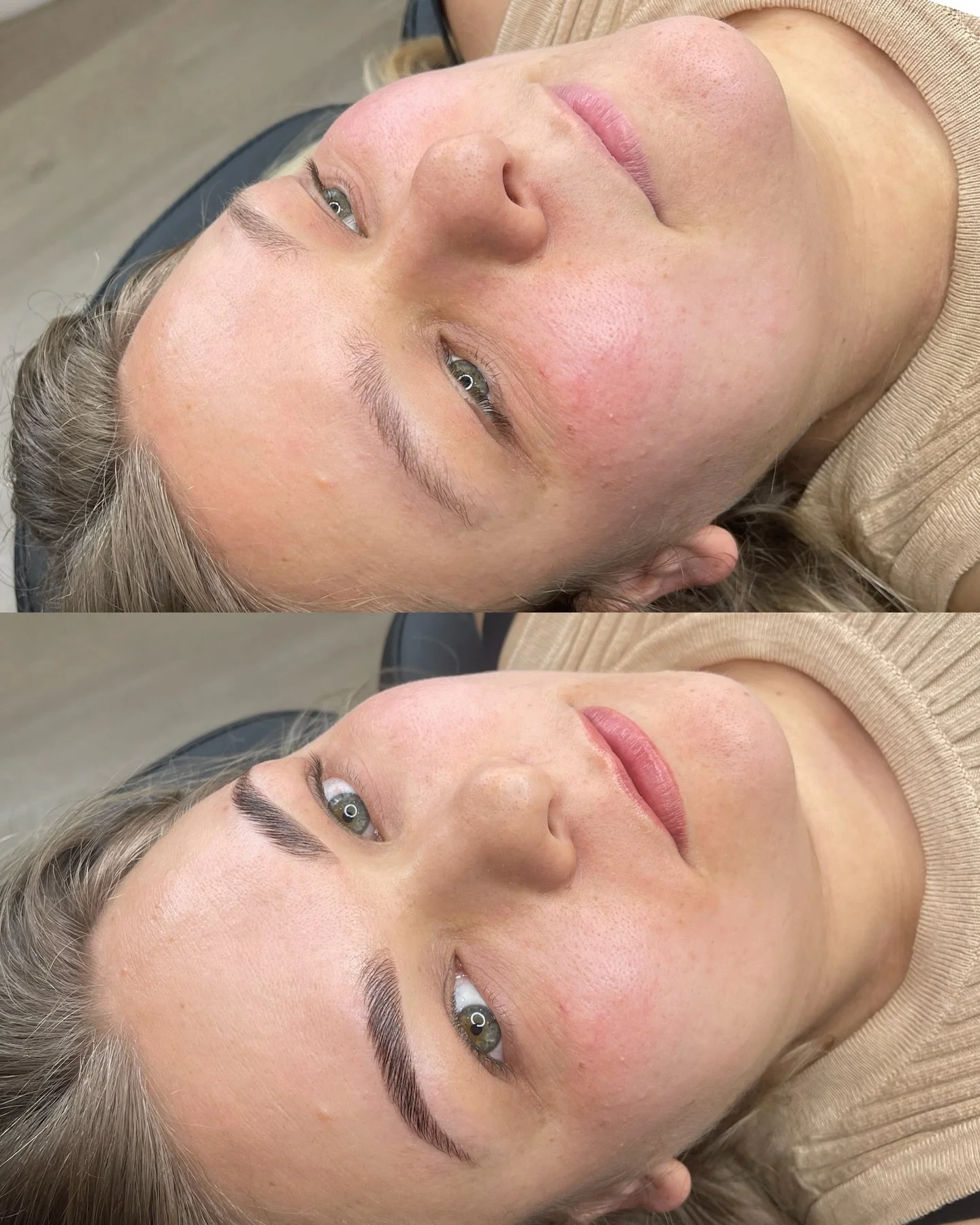 Blonde Brows - Fear Not 🍯
Lamination X Hybrid Tint making a world of difference, by adding shape &amp; texture without feeling too dark or heavy.

also capturing a First Session Lip Blush B&amp;A that I am so obsessed with!