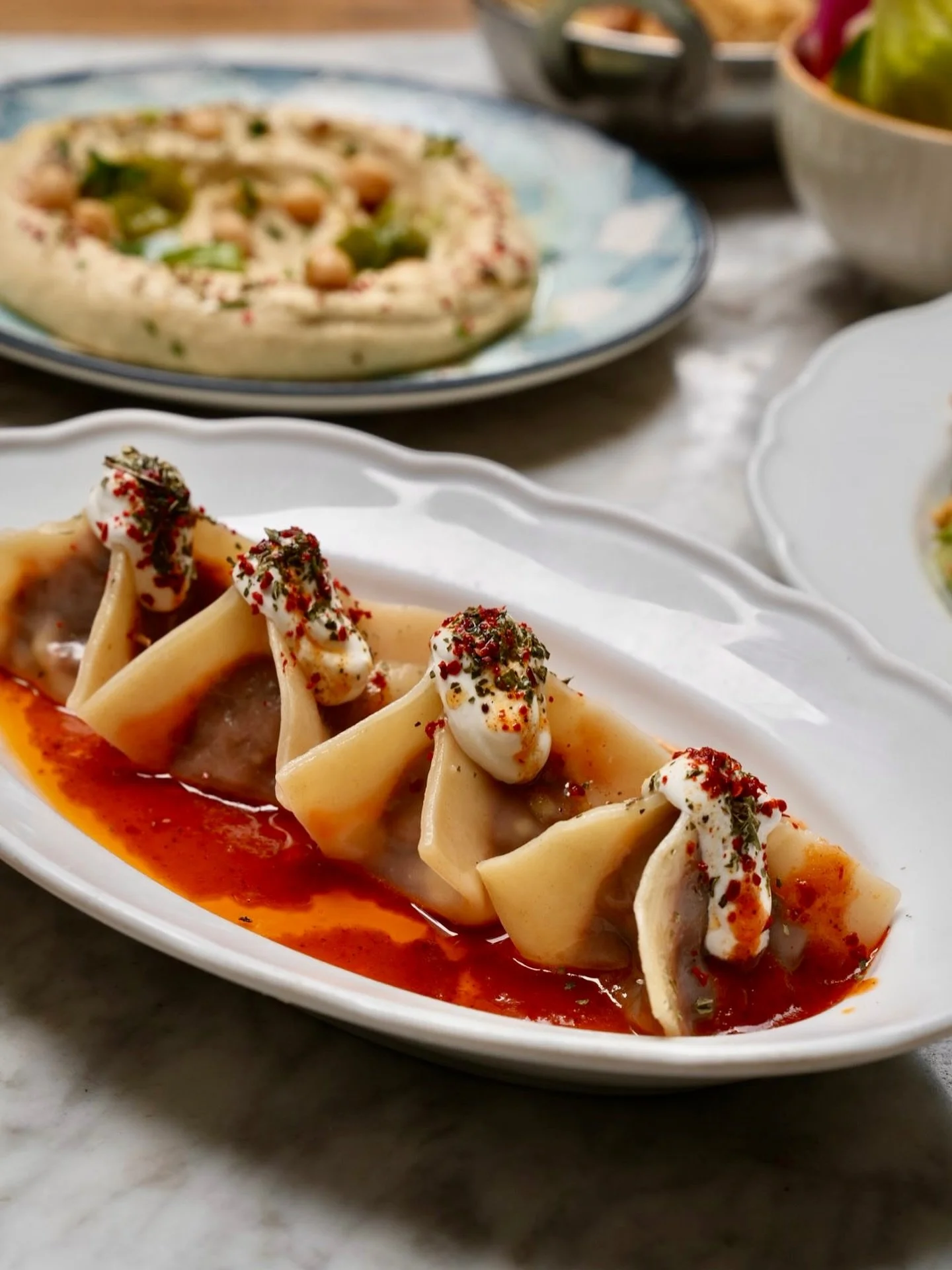 spiced &amp; everything nice 

#barchasf #sanfranciscoeats #sfeats #dumplings #mediterraneanfood #mezze spiced beef dumplings, mediterranean restaurant in fidi with cozy vibes, small plates, big flavors, mediterranean mood, sf bites, taste that trave