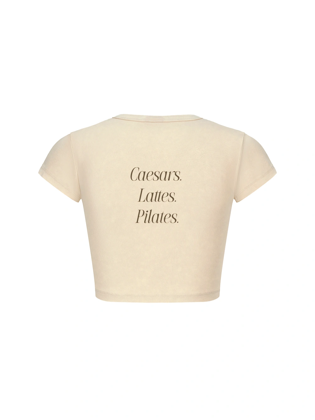 Caesars. Lattes. Pilates. Crop Top