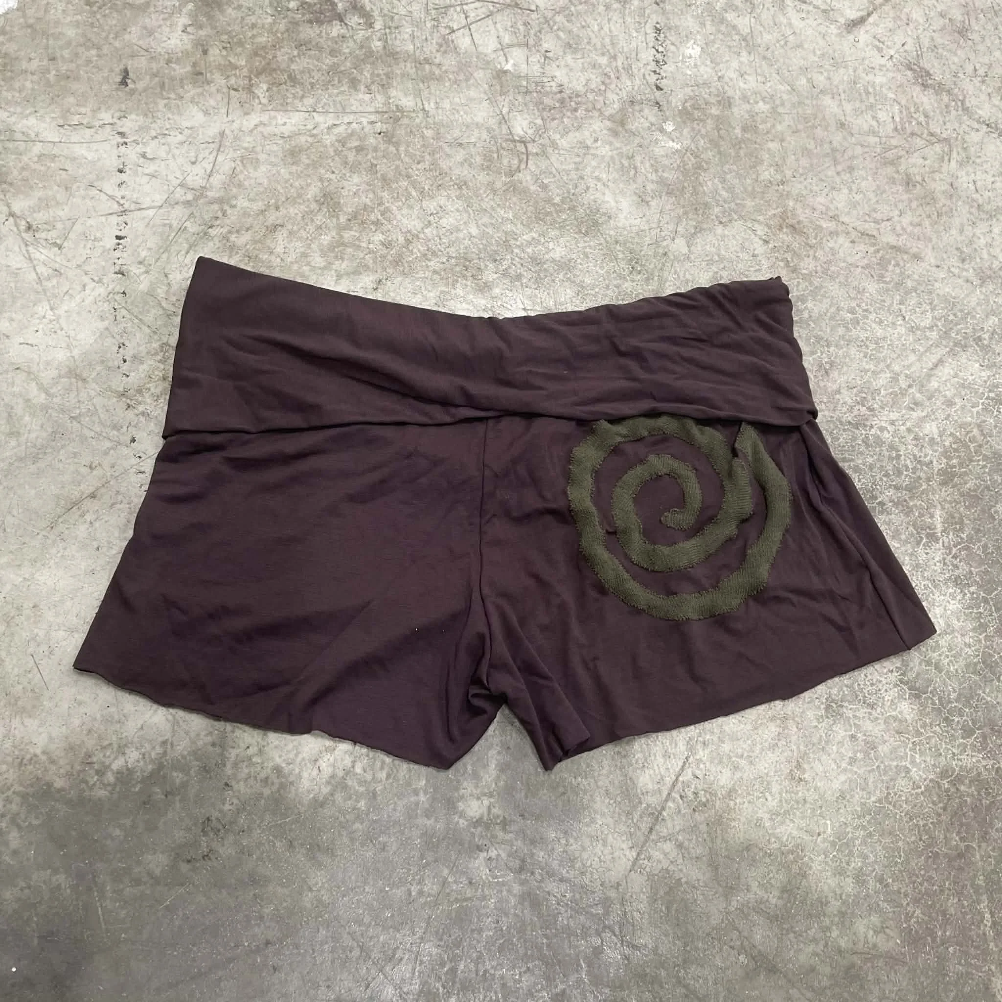 Spiral Mini Shorts-Mud