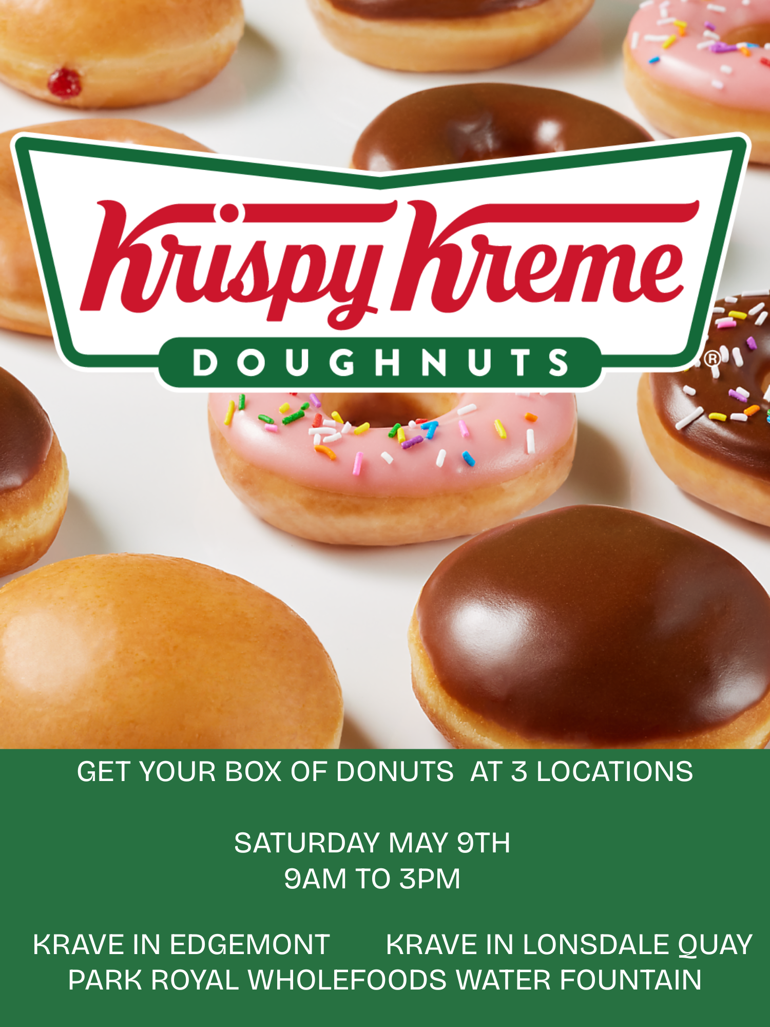 COMPLETED - THANK YOU FOR YOUR OVERWHELMING SUPPORT! 
Saturday May 9th - 3 locations - 9am to 3pm