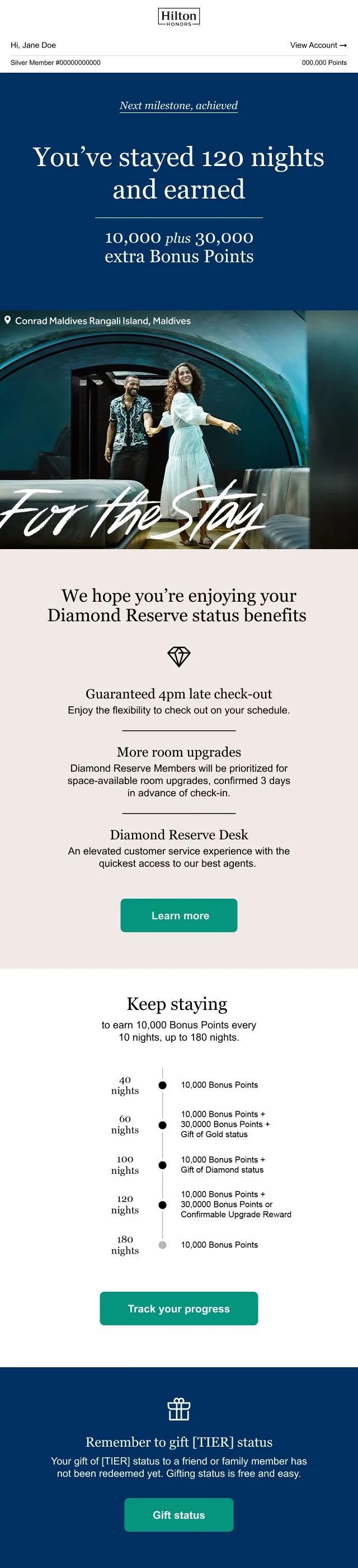 Bonus 120 nights email