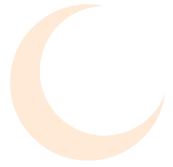 cream-colored crescent moon illustration