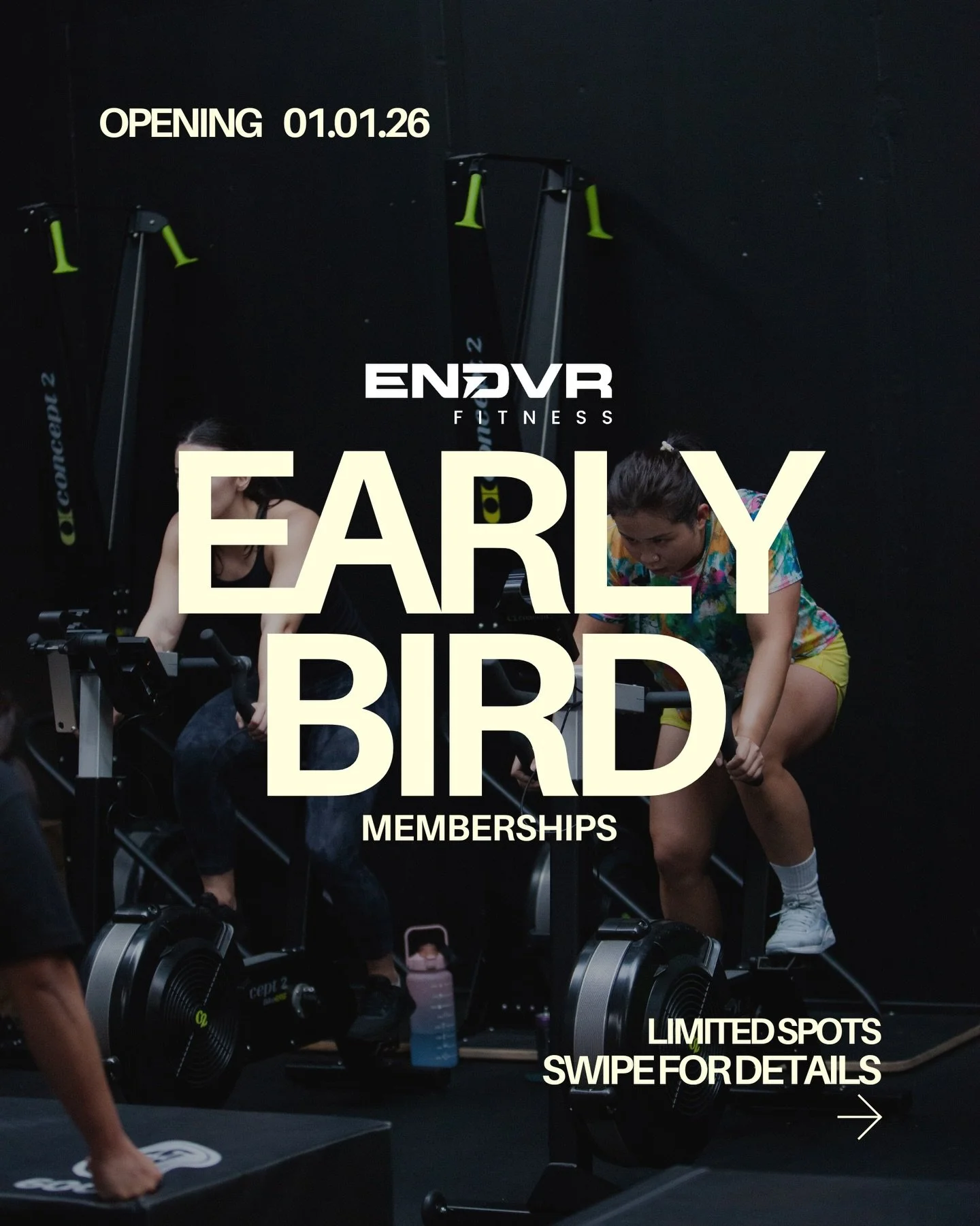 Come join us before we move!! 🙌 Our Early Bird membership offer for ENDVR Fitness is here! 🎅🎄

Sign up &amp; secure our founding member prices, train in Dec at Unit 54 for free &amp; be ready to roll into the New Year at our new facility! 💥

Limi
