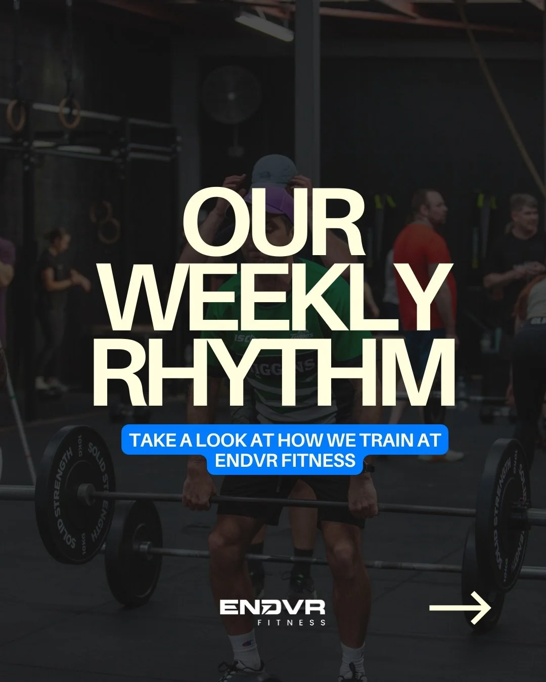 Heres how we train at ENDVR Fitness 🏋️&zwj;♀️ swipe through to get an overview on what we do each day of the week! 

Our goal is to help you become physically robust so you are capable of handling the challenges you face outside of the gym, and to i