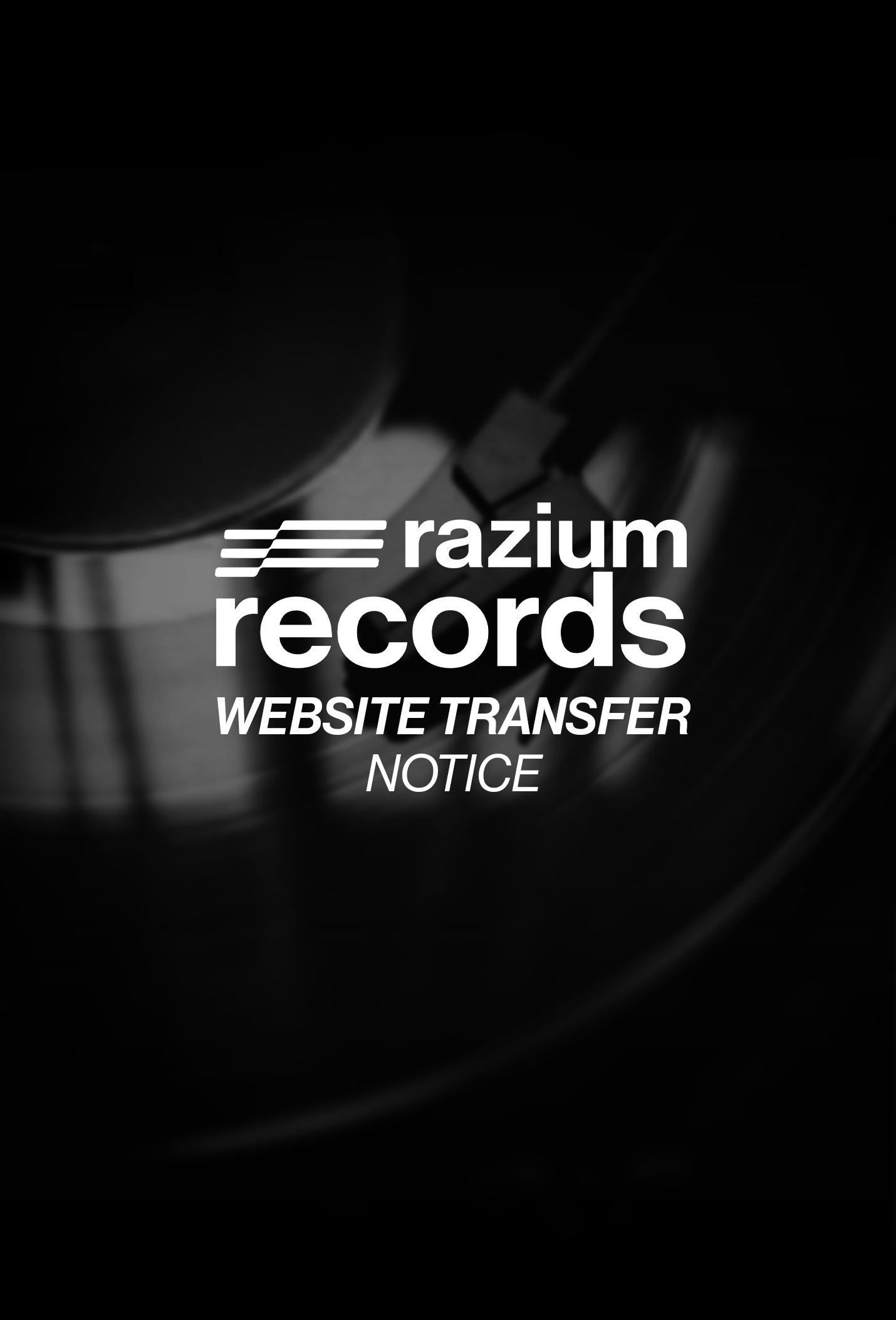Razium Records — Website Transfer Development Notice