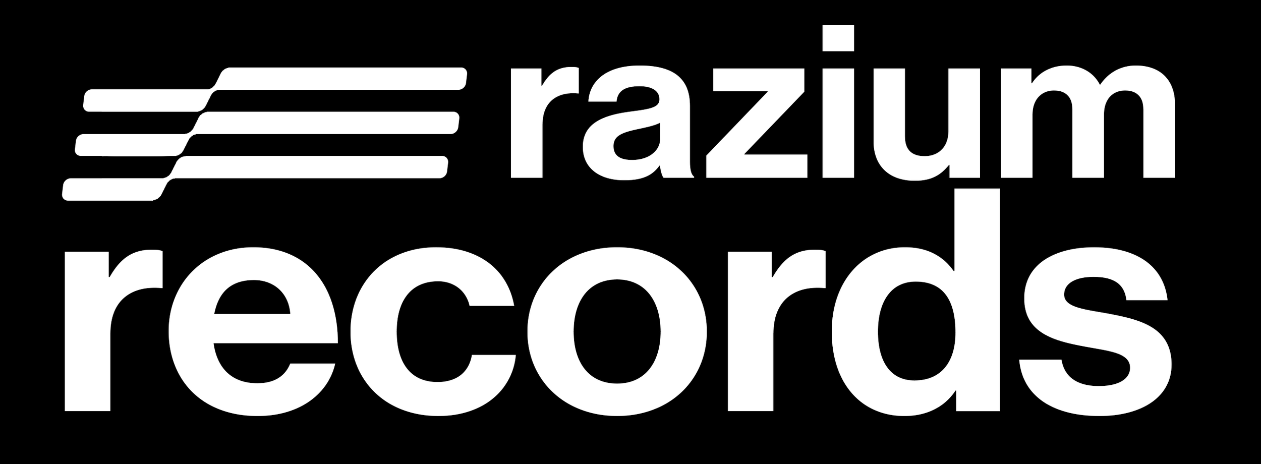 Logo for Razoom Records with stylized black and white text.