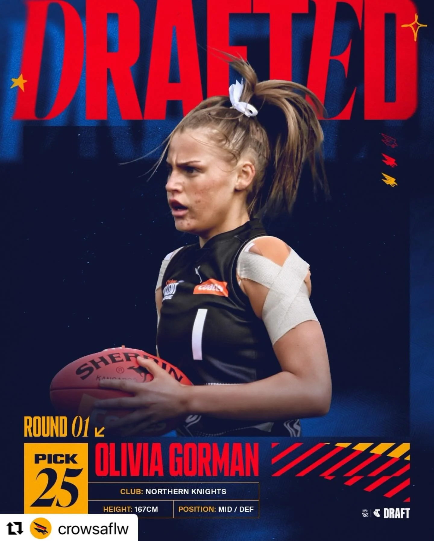Congratulations @liv.gormann on your dreams becoming reality @crowsaflw 🙌