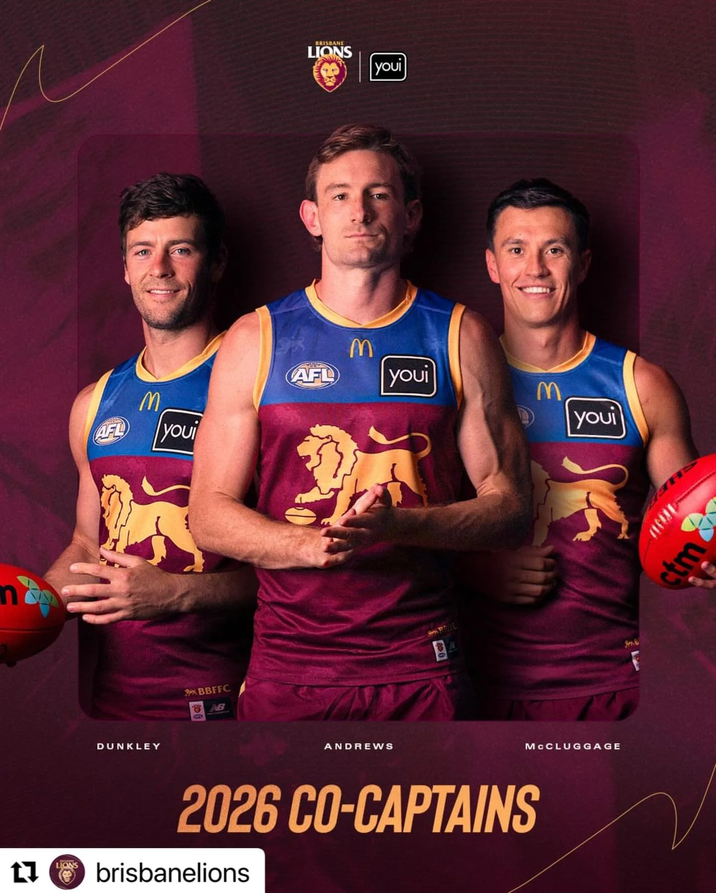 ⭐️ Proud!! ⭐️ 

Well done @joshdunkley_  on your Co-Captaincy appointment! Go Lions 🦁