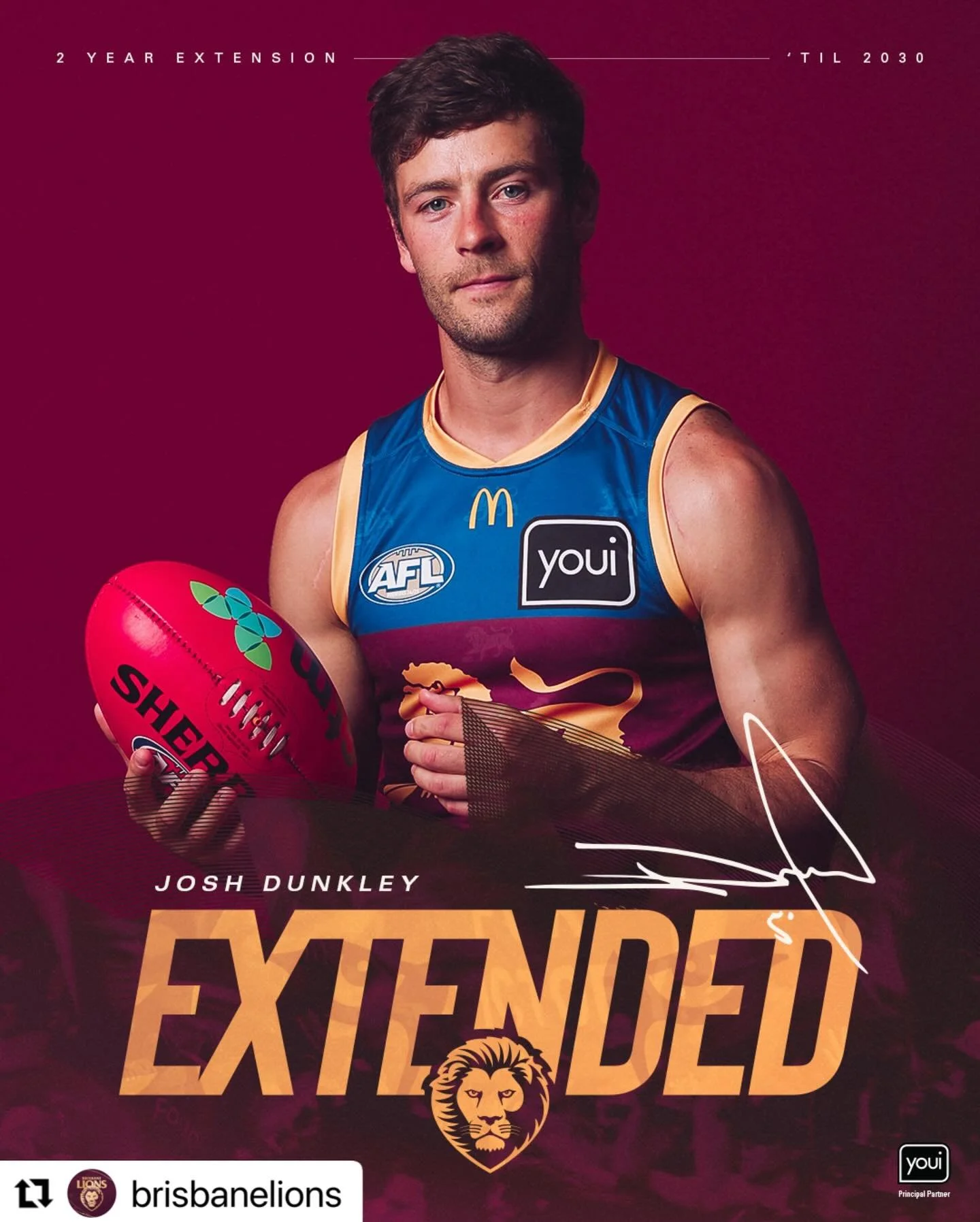 @joshdunkley_ 🦁 👑 

・・・
Our worst kept secret is out! HE&rsquo;S HERE TO STAY. 👑