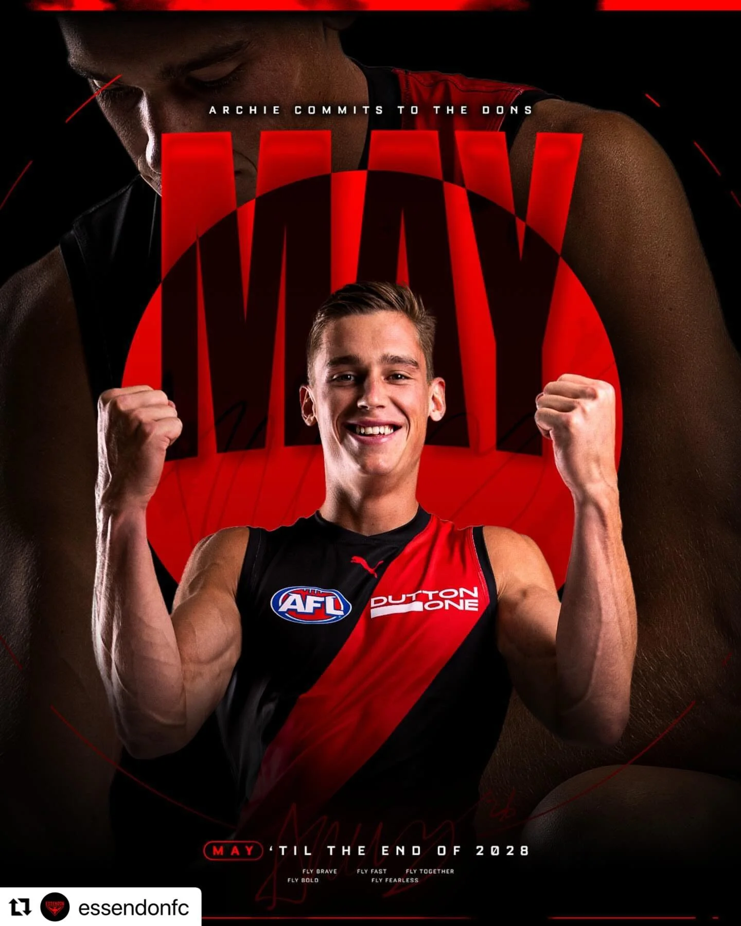 From Mid Season Draft to signing for another ✌🏼

Congrats @archiemay 
・・・
MAY DAY 🚨 

Archie May extends until 2028 🤝