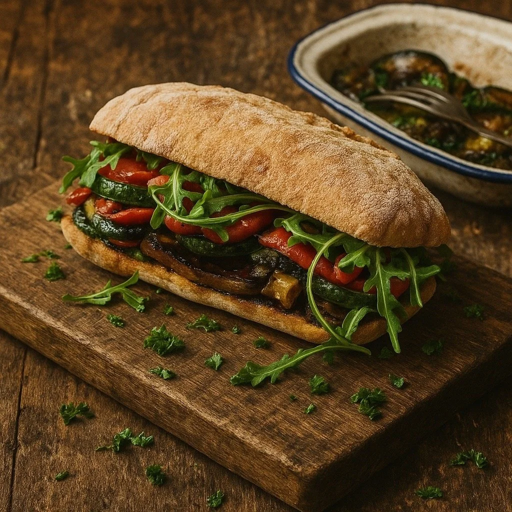 Grilled Vegetable Rustic Toasted Sandwich