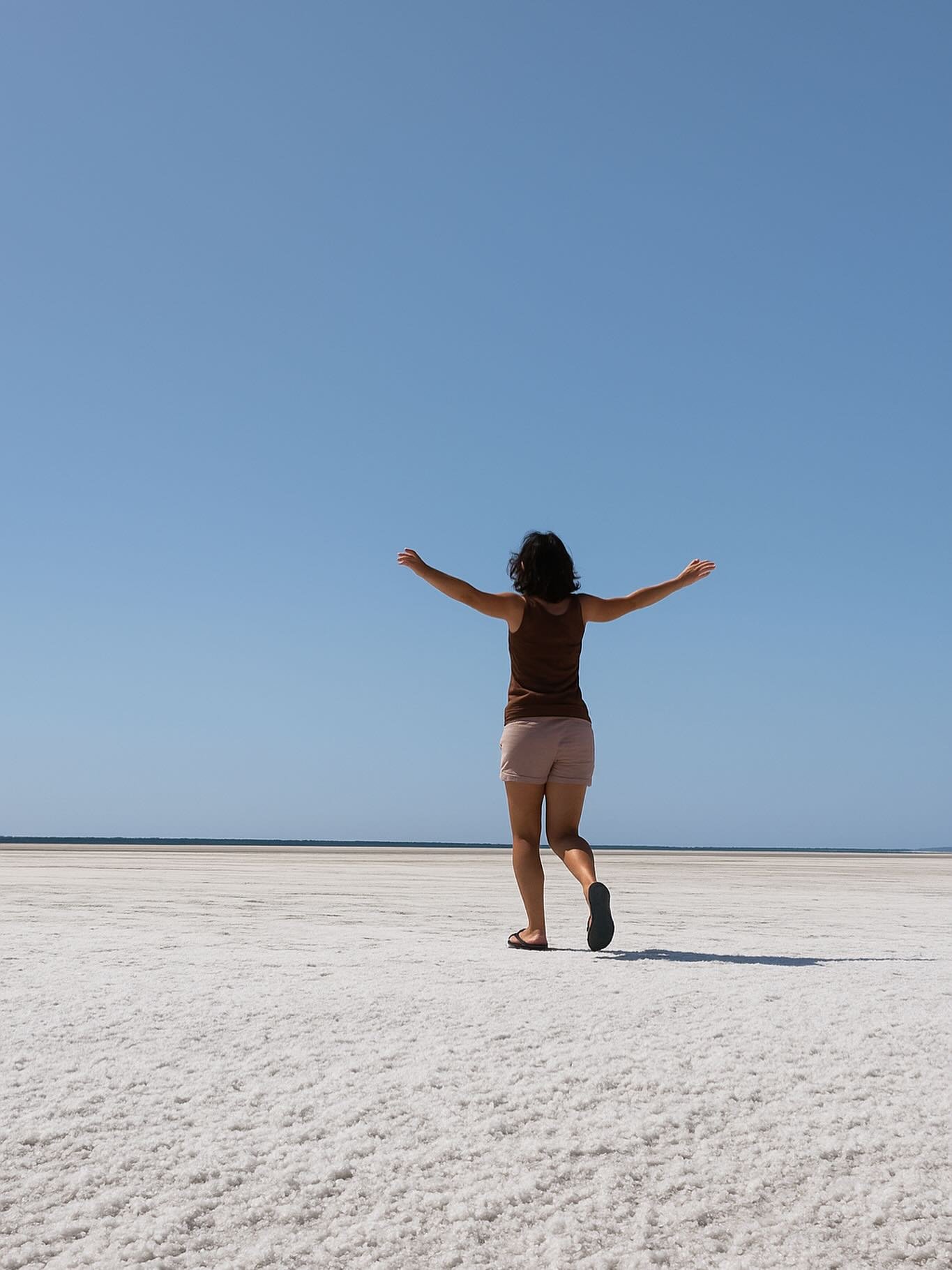 Salt. Sky. Silence.
⠀
The salt lakes of Lemnos are where the island feels ancient and untouched. In winter, the waters fill with migrating birds &amp; flamingos. In summer, the lake dries into a white salt desert&hellip; cracked like marble beneath t