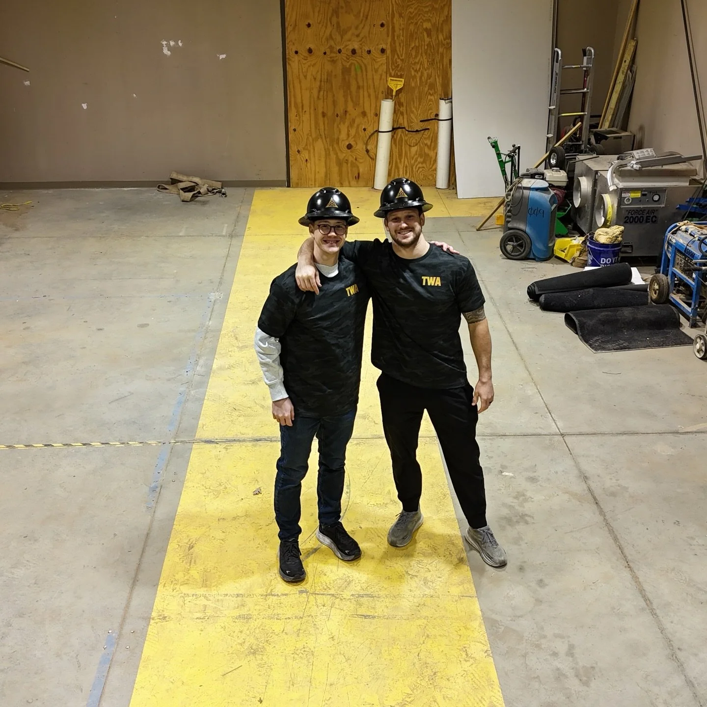 Swapped out our headgear for hard hats. This new space will extend our wrestling mats and add a top-notch fitness center for members and parents. 💪

#TFA #TWA #YouthPerformance #FamilyFitness #TrainWithPurpose