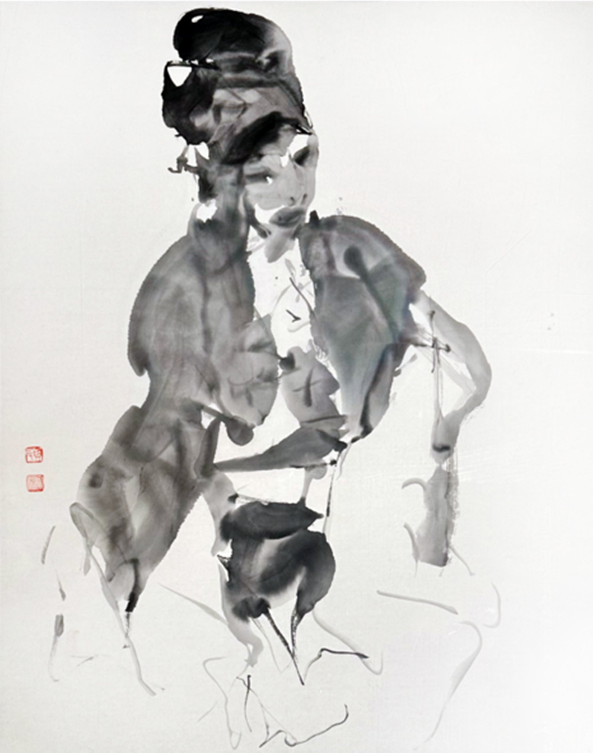 贝家骧 戏曲人物09 Opera Figure 09 纸本水墨 52×66cm 2024.jpg