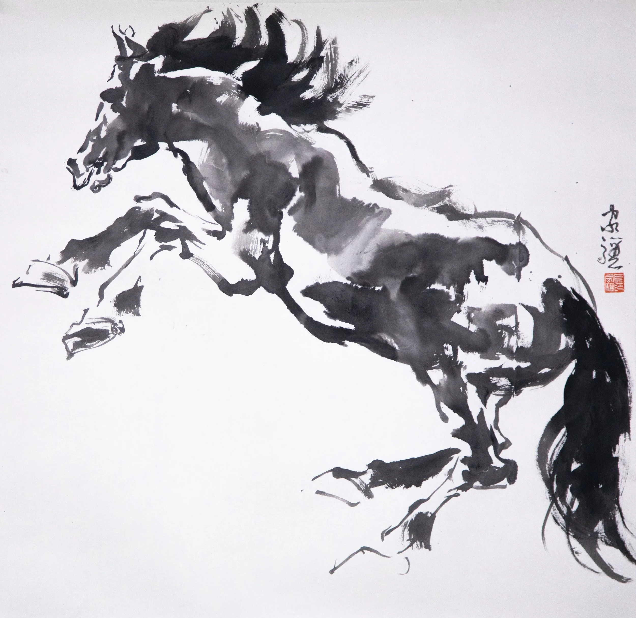 贝家骧 墨骧系列二 06 Ink Horse II 06 纸本水墨 71×69cm 2024.jpg