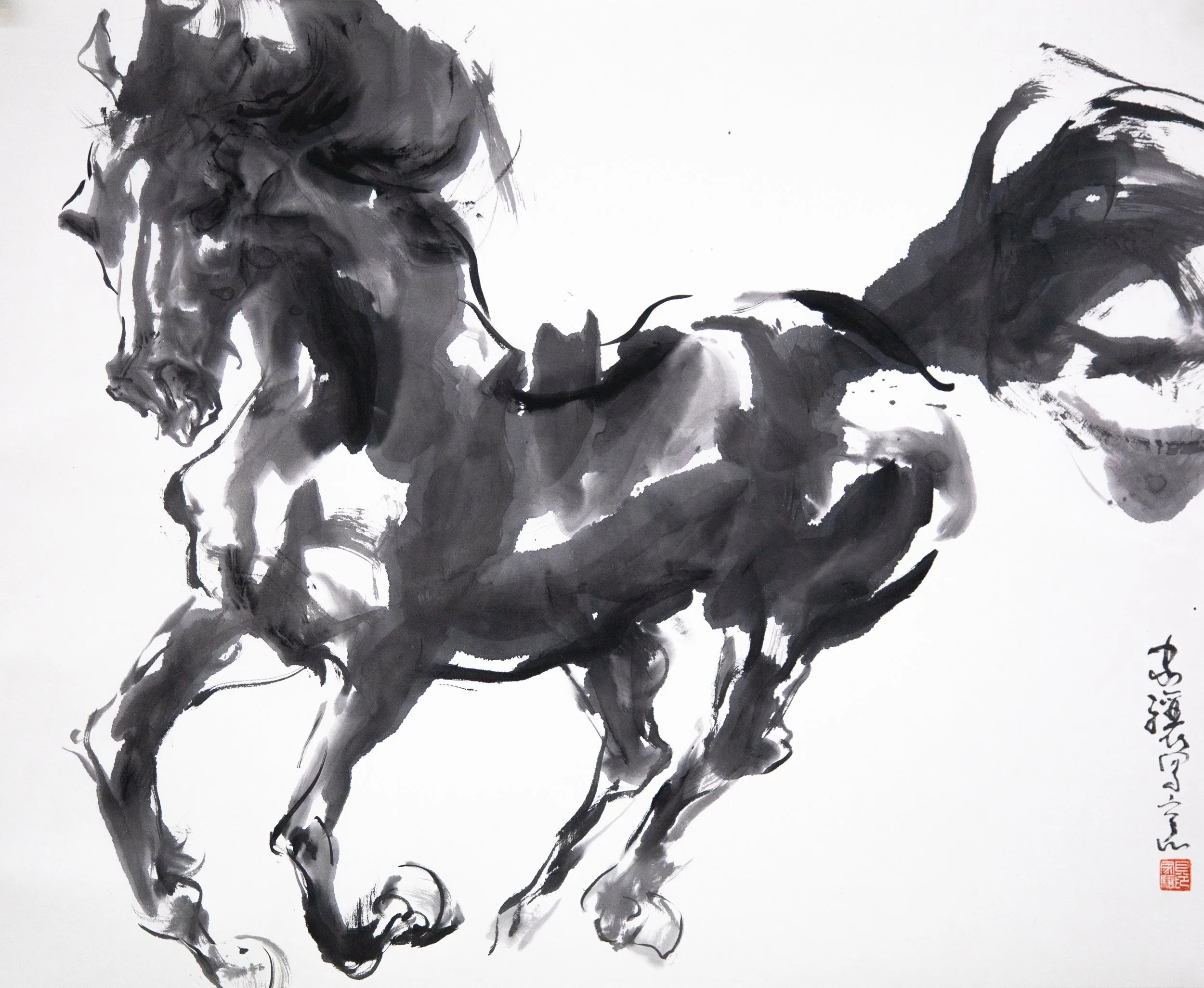 贝家骧 墨骧系列二 11 Ink Horse II 11 纸本水墨 84×69cm 2024.jpg