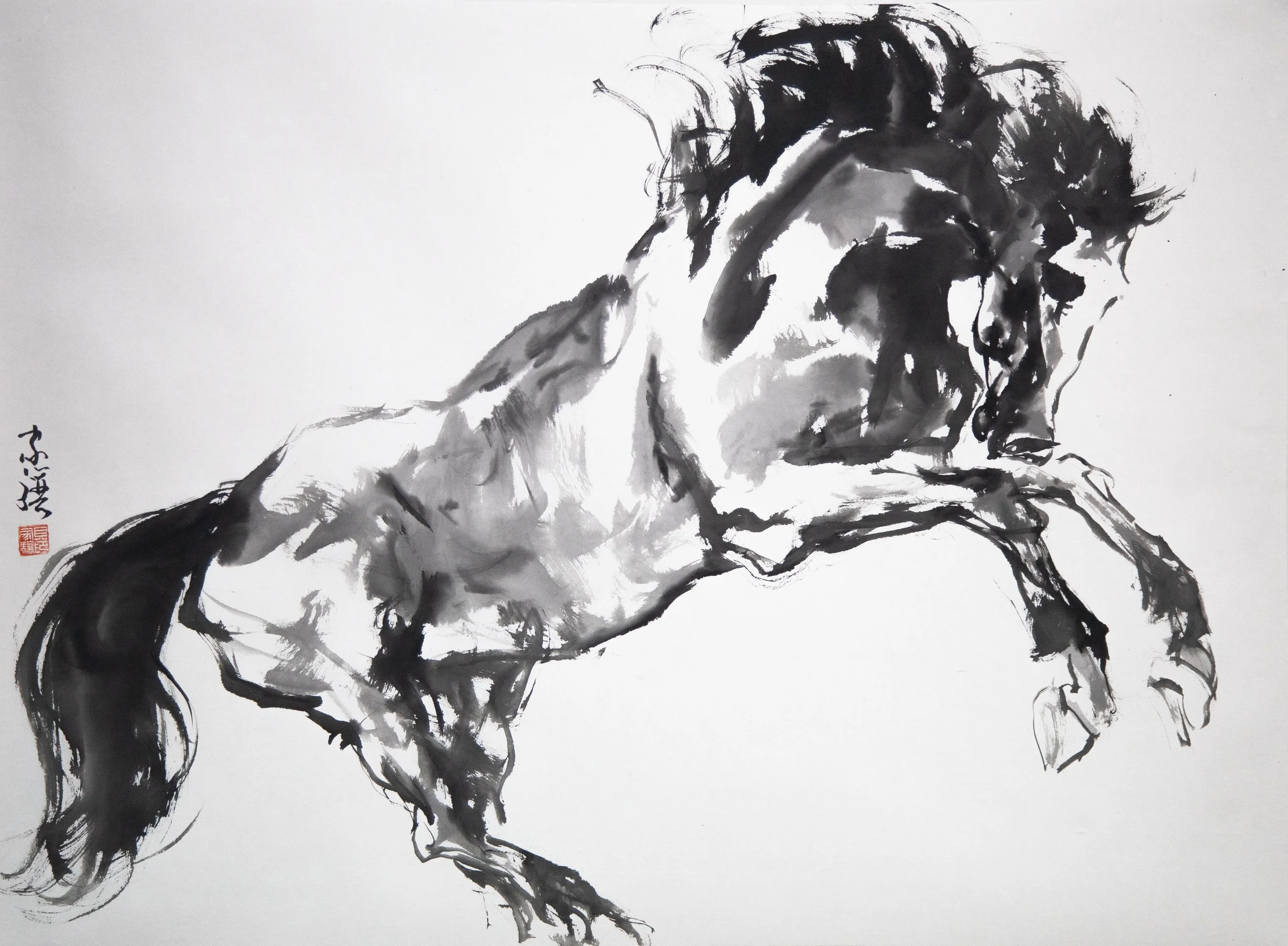 贝家骧 墨骧系列二 20 Ink Horse II 20 纸本水墨 94×69cm 2024.jpg