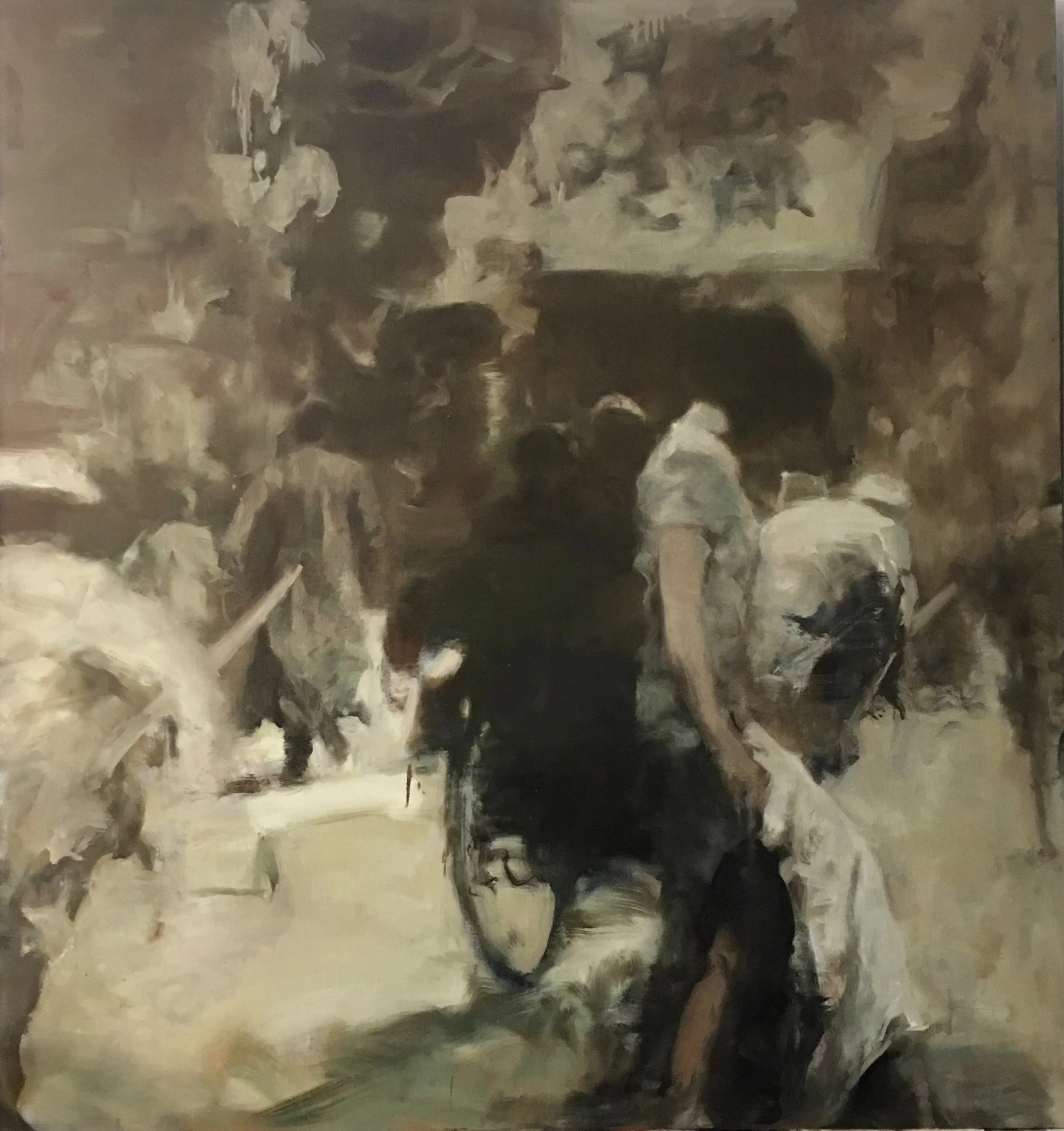 贝家骧 上阶沿 The Steps 布面油画 126×134cm 2019.jpg