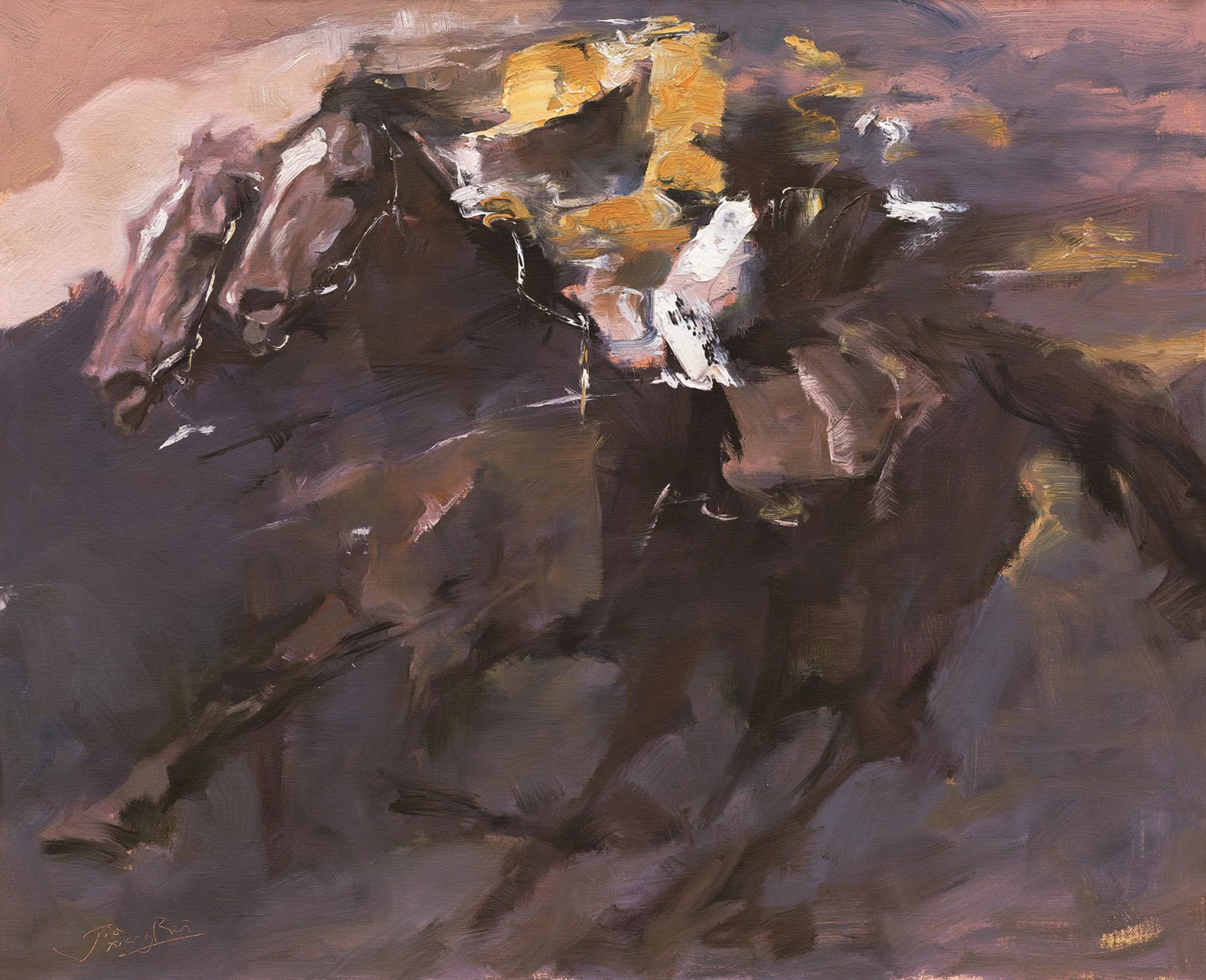 贝家骧 搏击 Caballero 布面油画 76×61cm 2014.jpg
