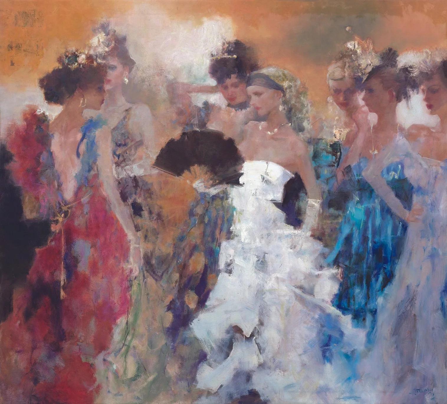 贝家骧 中国扇子-雅惊四座 Astonishing Elegance 布面油画 176x193cm 2014.jpg