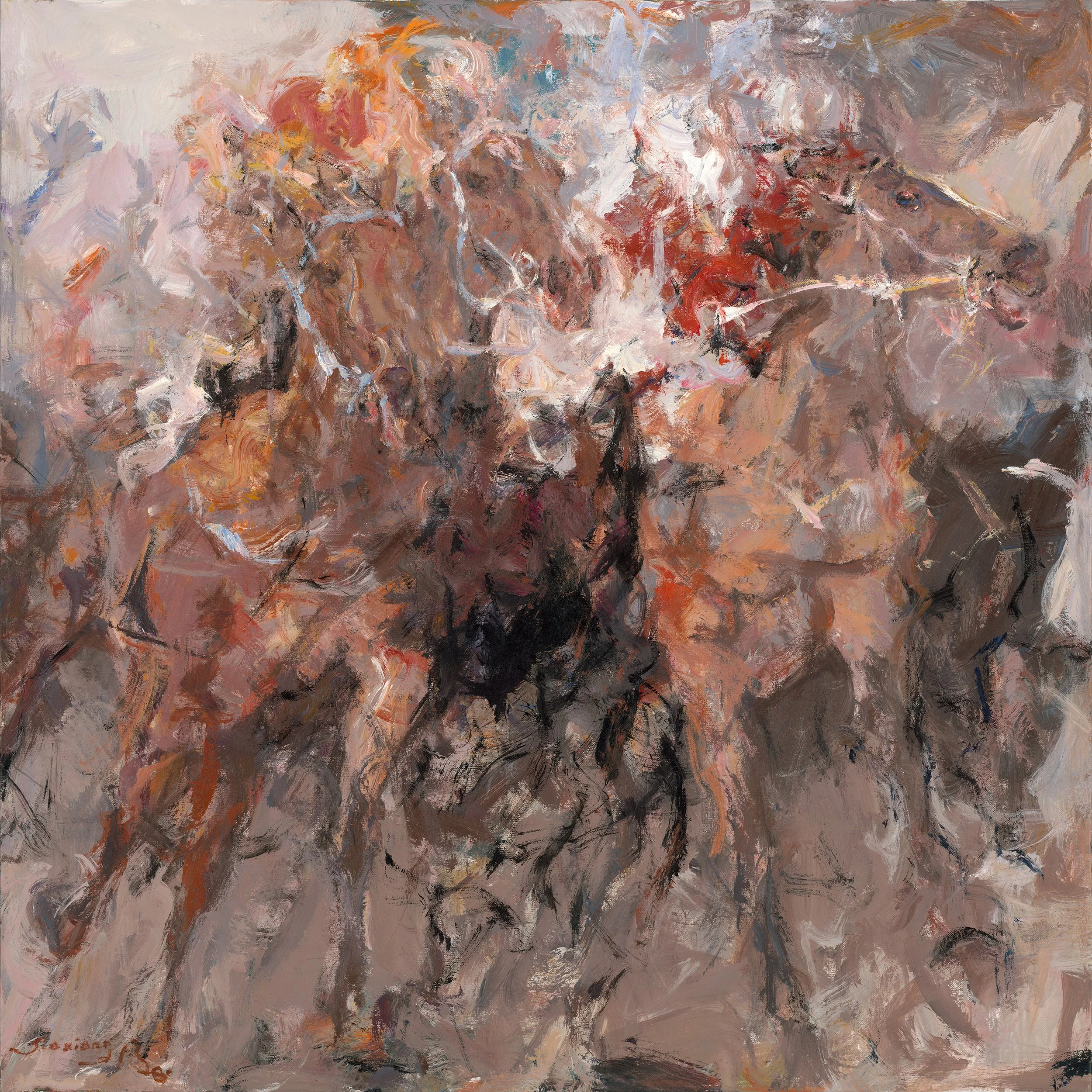 贝家骧 弄风 Wind Dancer 布面油画 100×100cm 2025.jpg