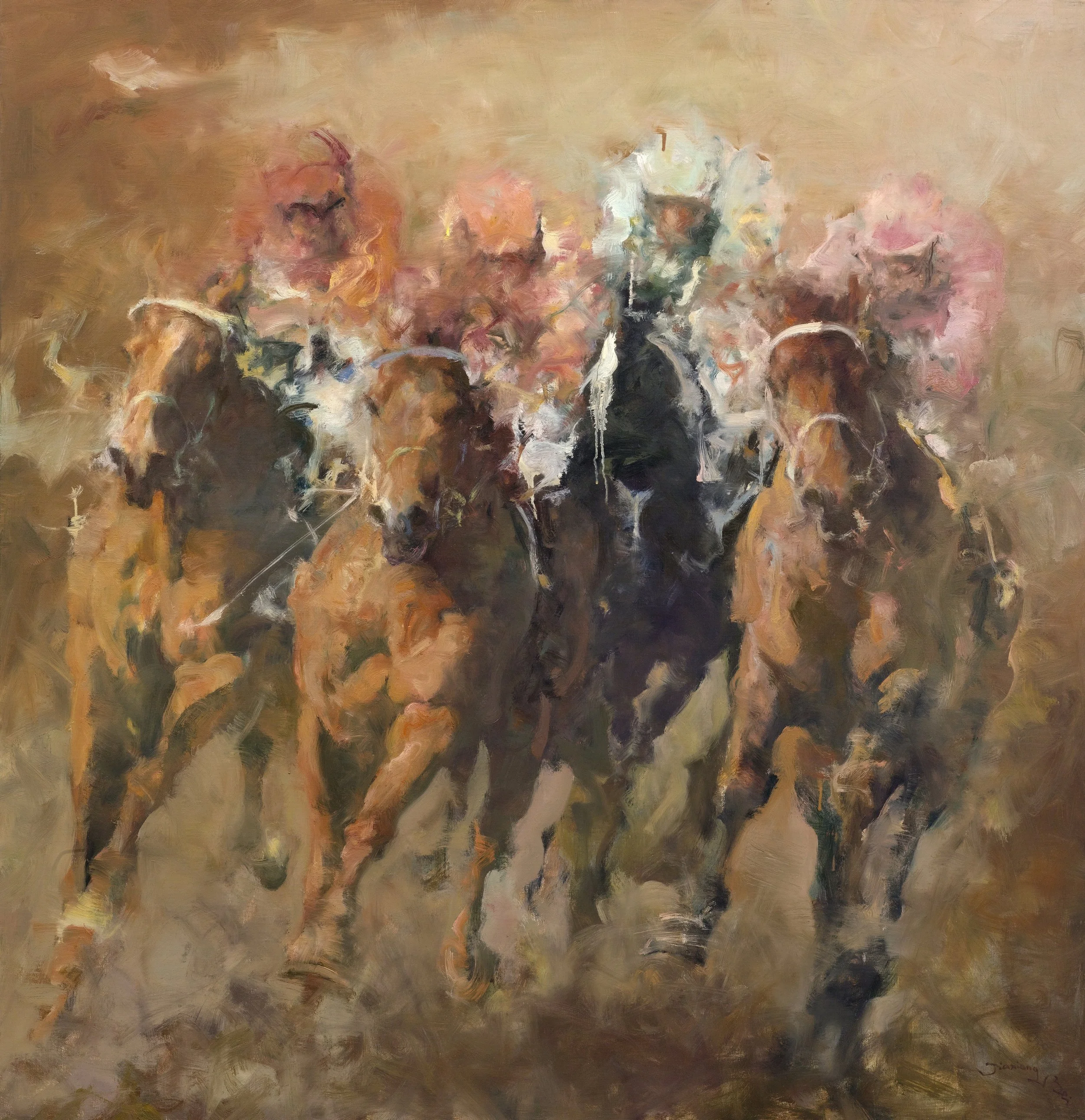 贝家骧 骏驰撼野 Earth-Shaker 布面油画 153×158cm 2017.jpg