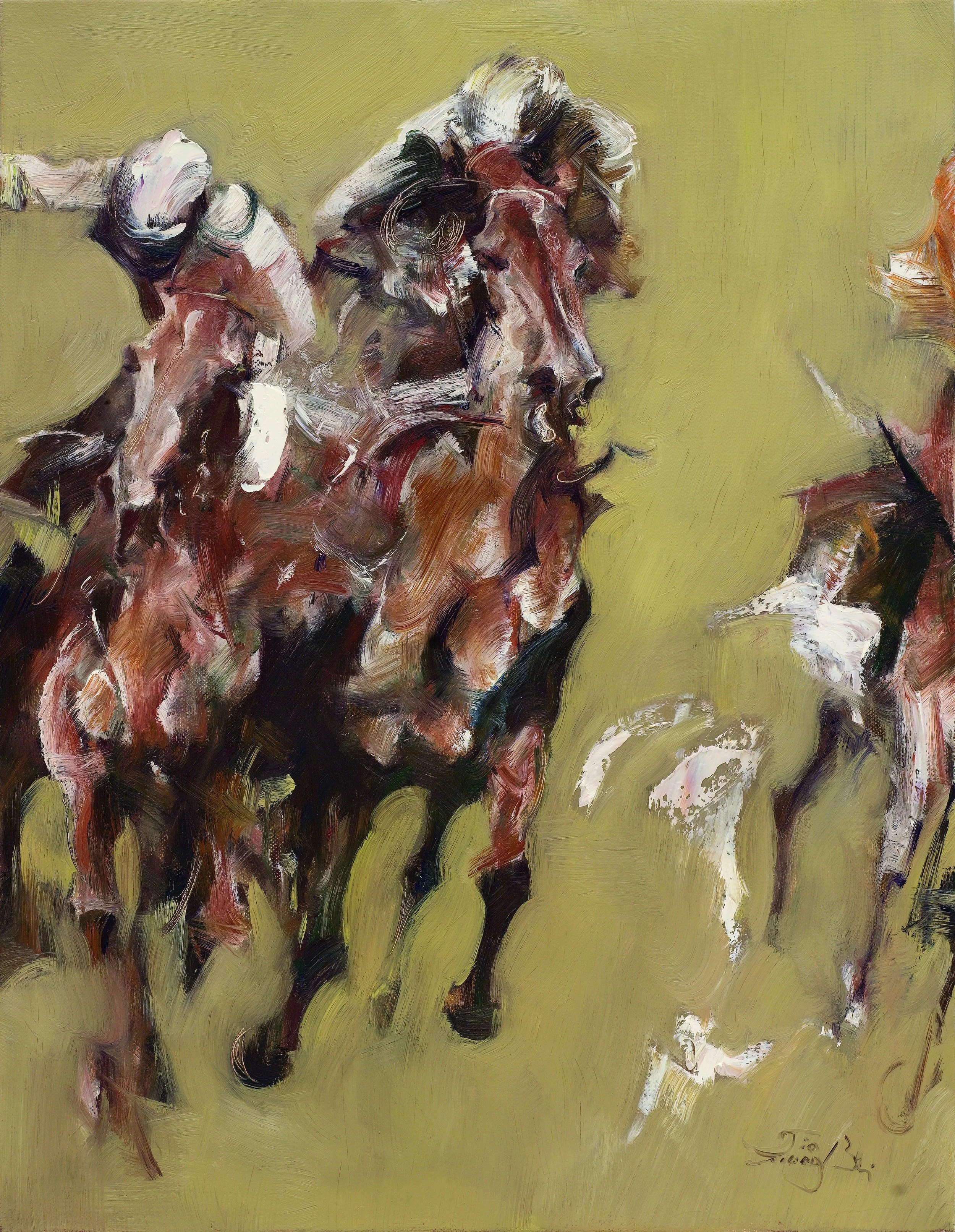 贝家骧 扬鞭 The Whipcrack 布面油画 41×53cm 2015.jpg