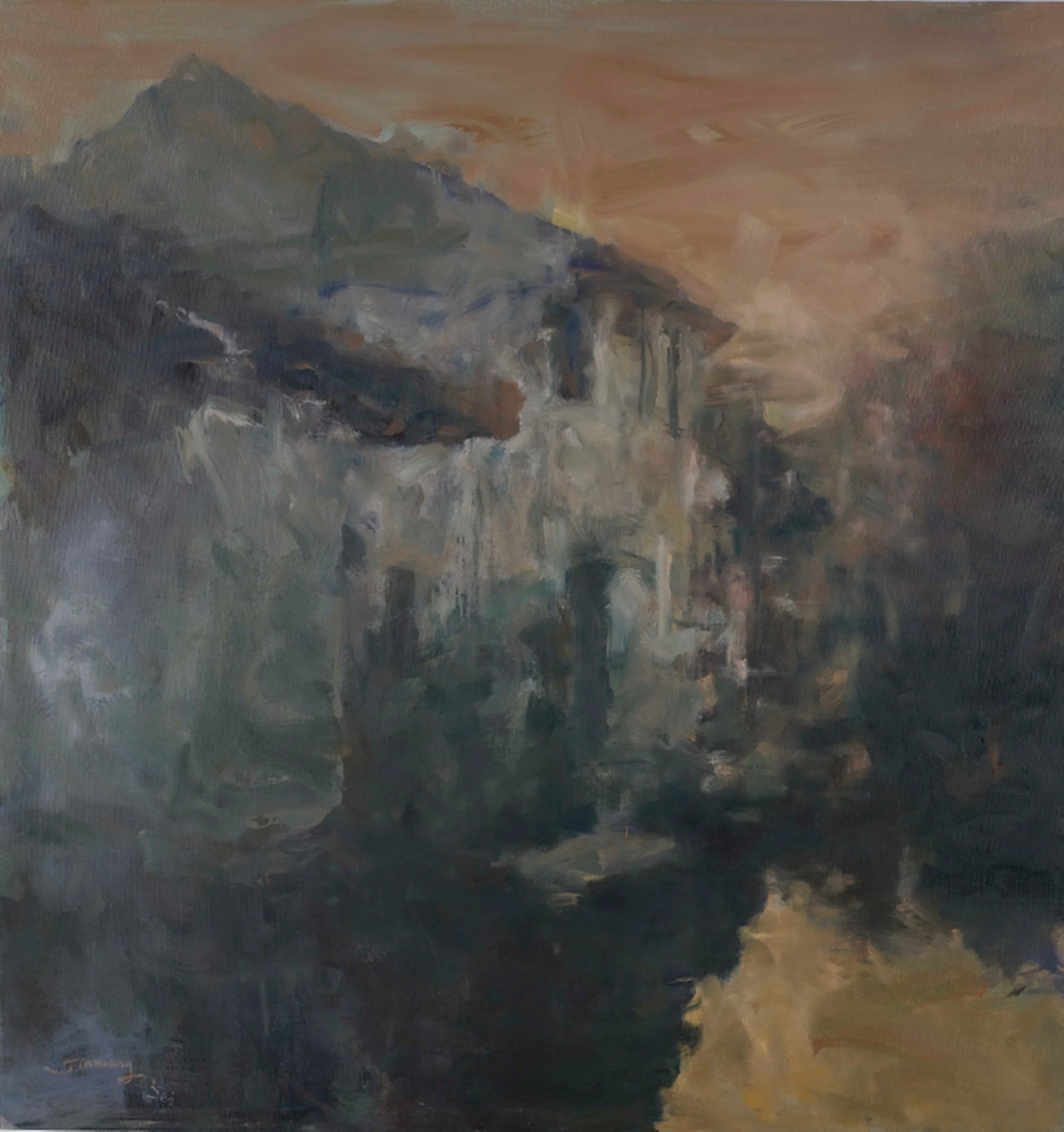 贝家骧 水乡02 Rivertown 02 布面油画 126×134cm 2019.jpg