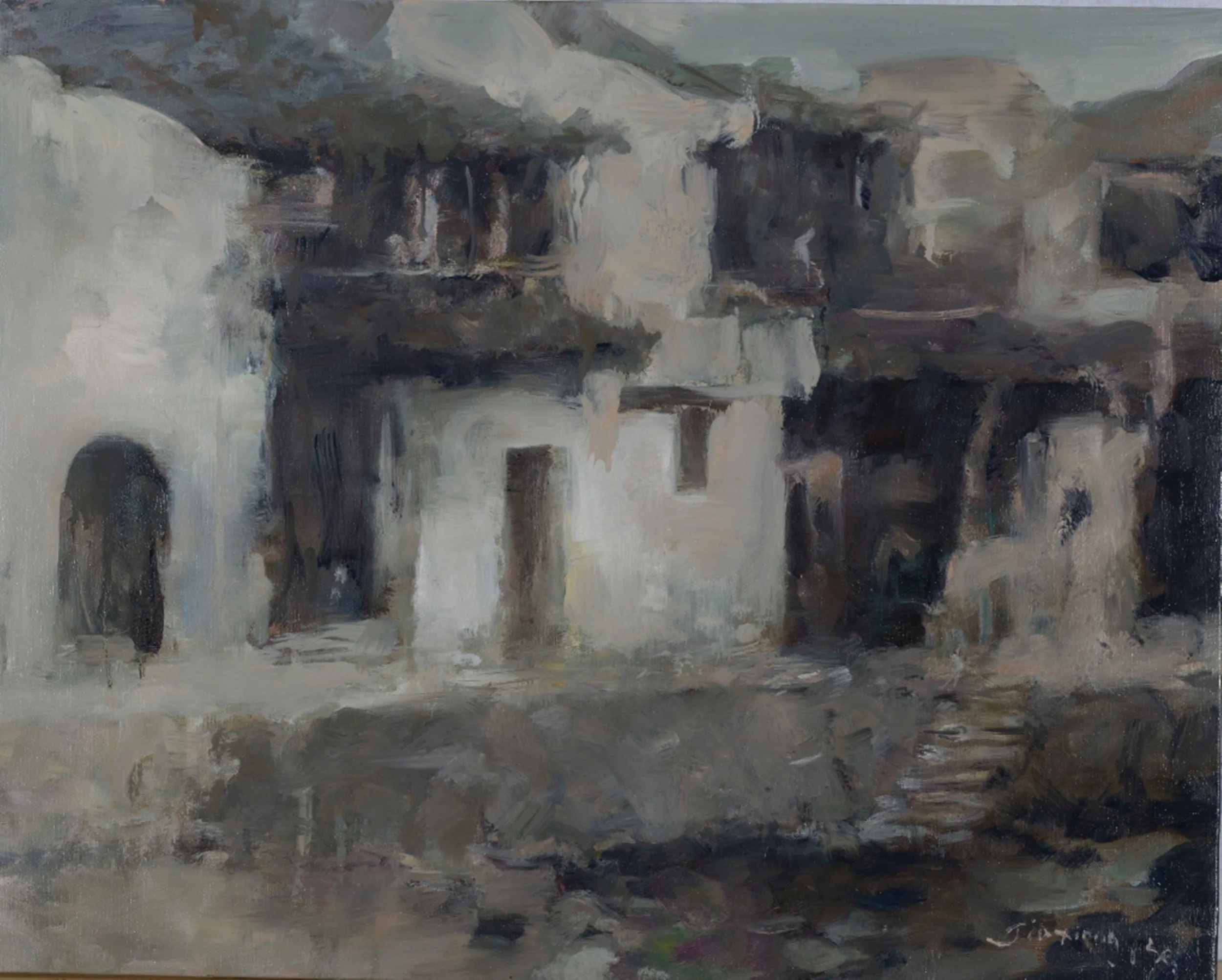 贝家骧 水乡15 Rivertown 15 布面油画 76×61cm 2019.jpg