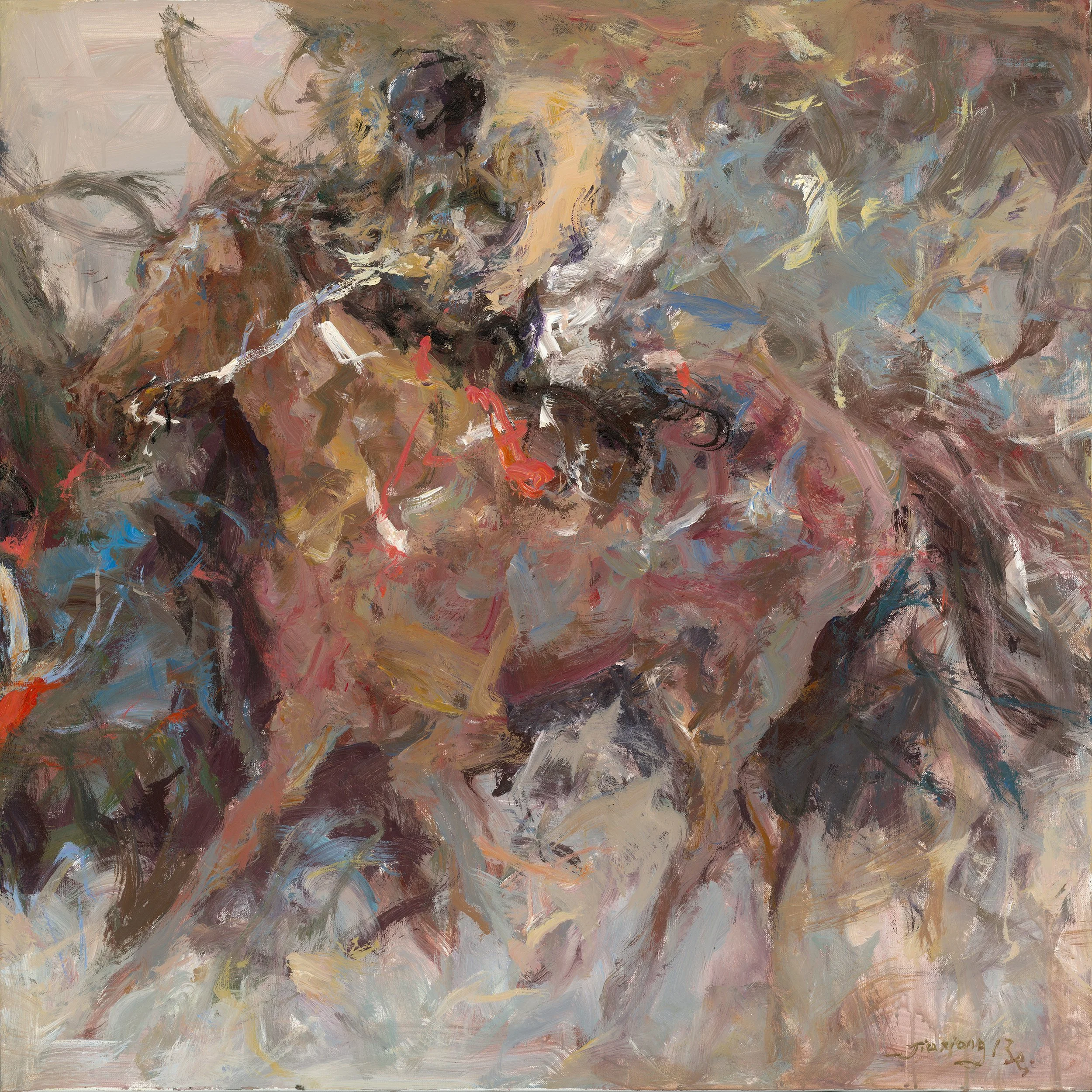 贝家骧 神驹 Divine Steed 布面油画 100×100cm 2025.jpg