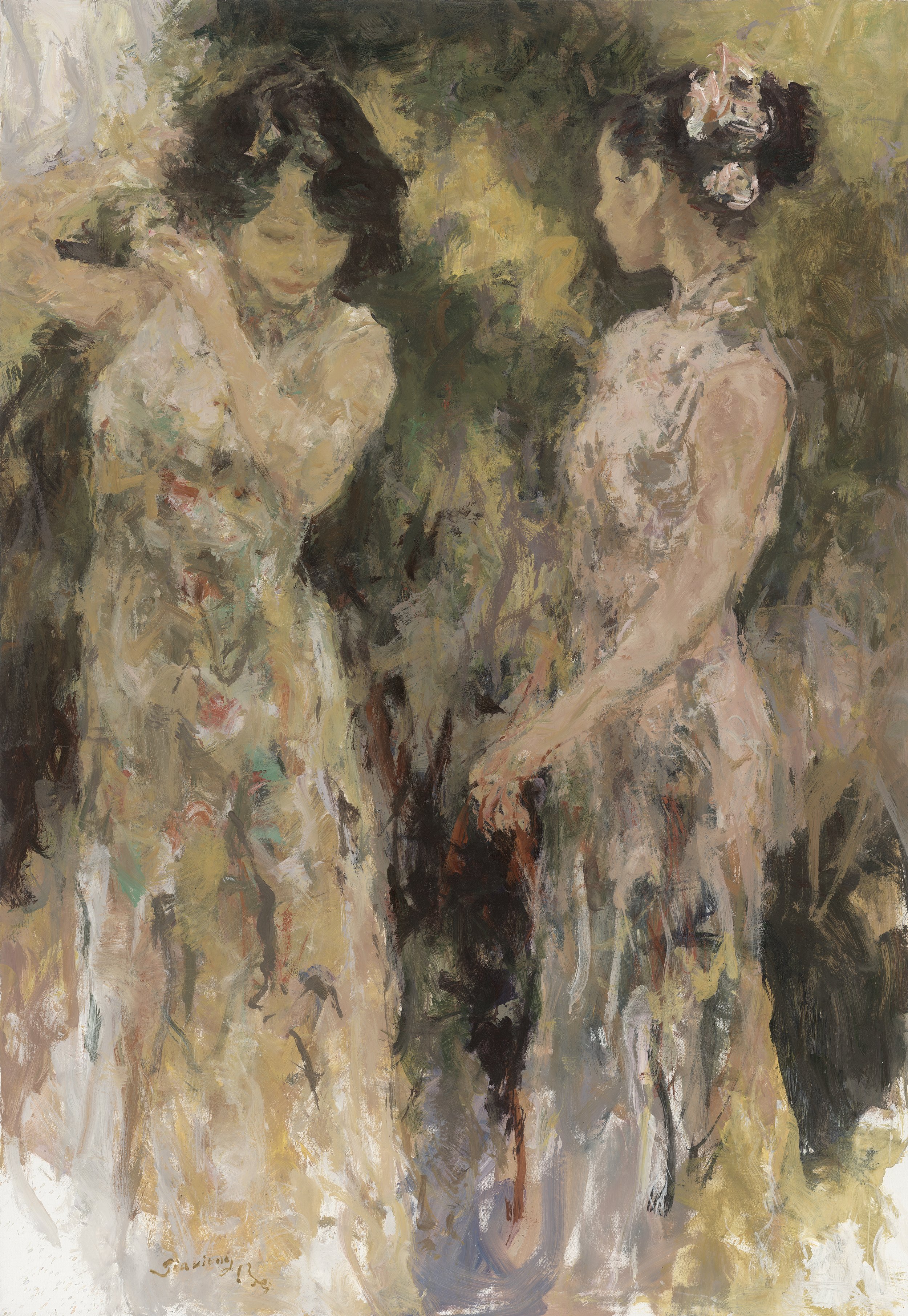 贝家骧 沪语三系列-双生花 Shanghai Dialect Series III - Mirrored Blooms 布面油画 112×163cm 2025.jpg