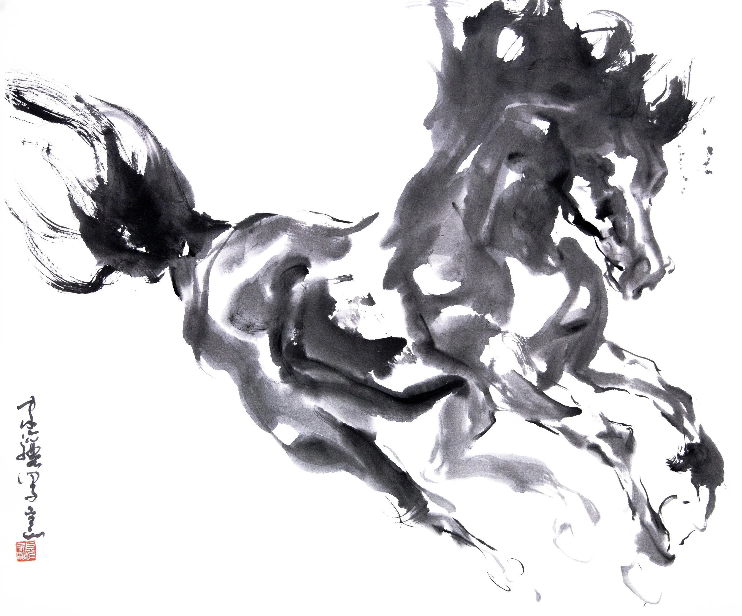 Artwork Interpretation: Ink Horse Series